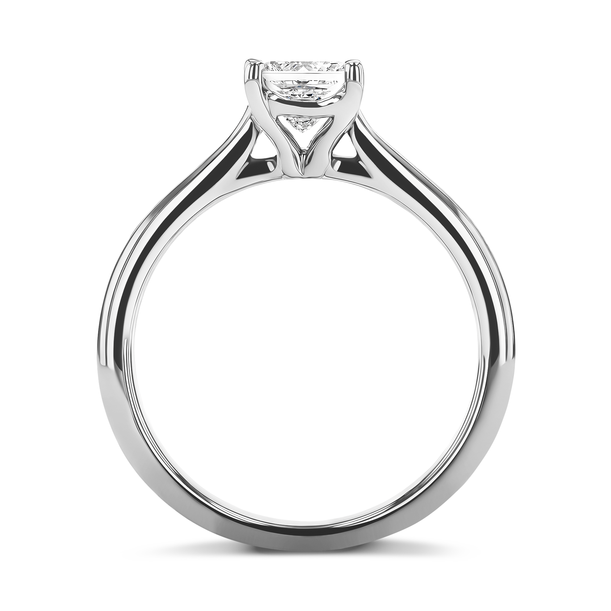 0.70CT Diamond Solitaire Ring Princess Cut. Solitaire. Four Claw Set_3