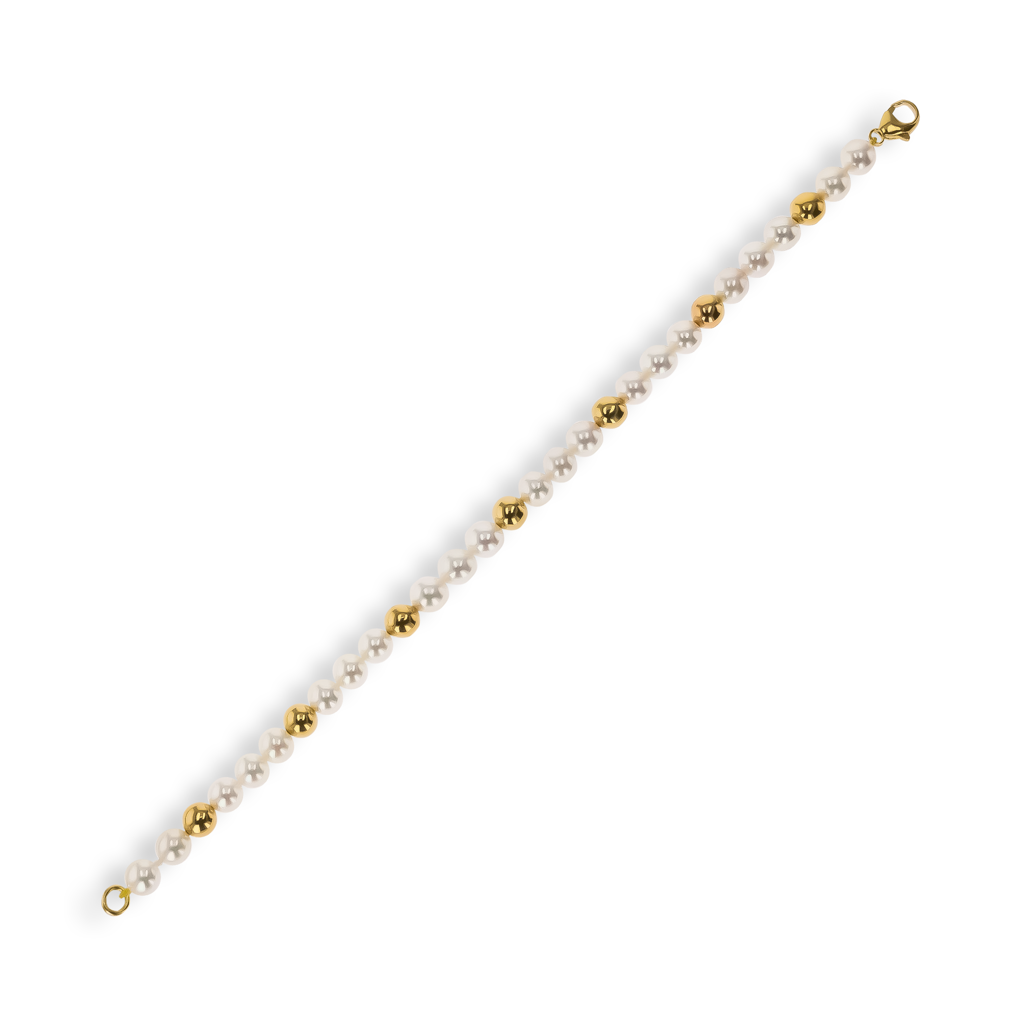 Akoya Pearl and Gold Bead Bracelet _2