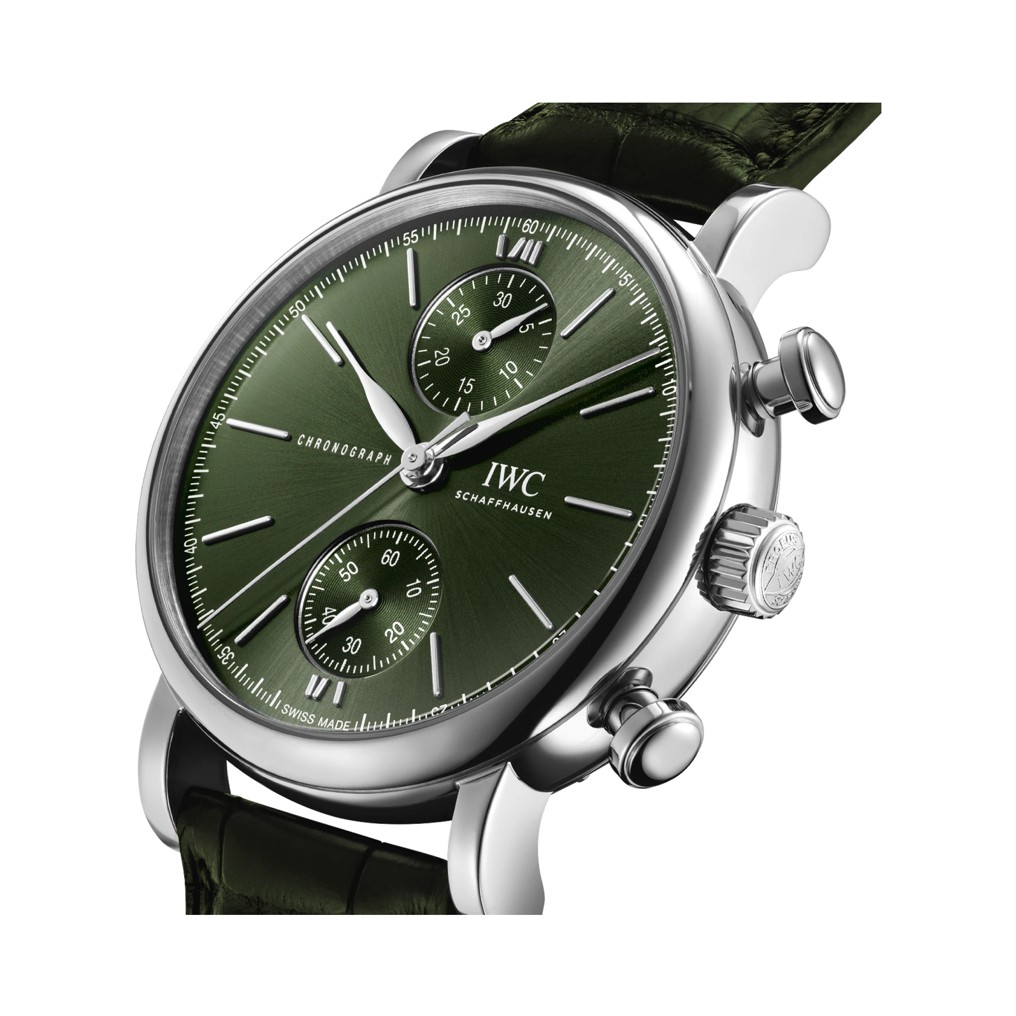 IWC Portofino Chronograph 39mm, Green Dial, Baton Numerals_3