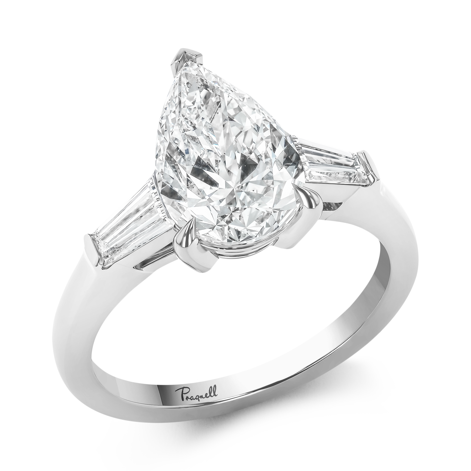 Regency Pear Shaped 2.52ct Diamond Solitaire Ring Pear Shaped, Claw Set_1