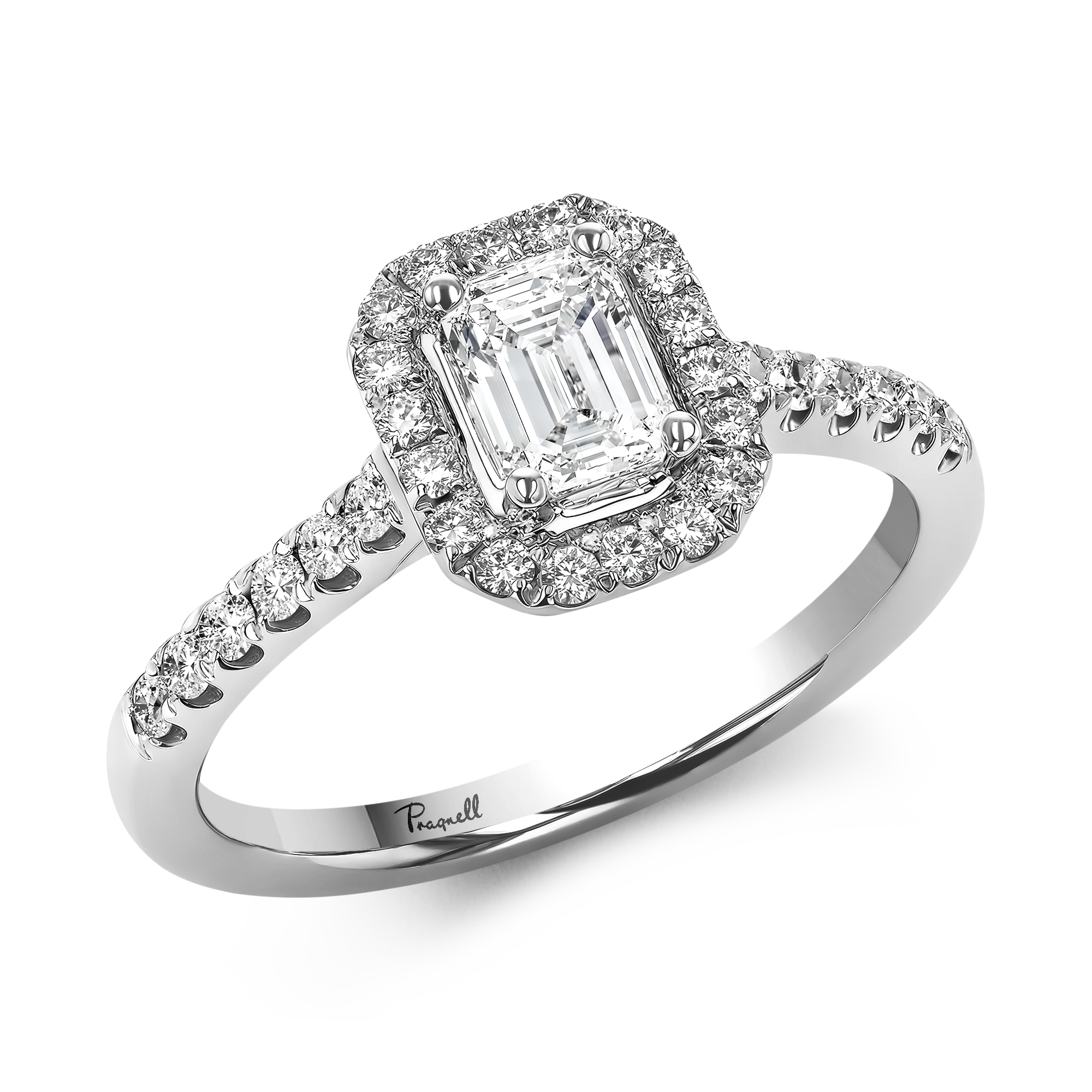 Celestial 0.51ct Diamond Cluster Ring Emerald Cut, Claw Set_1