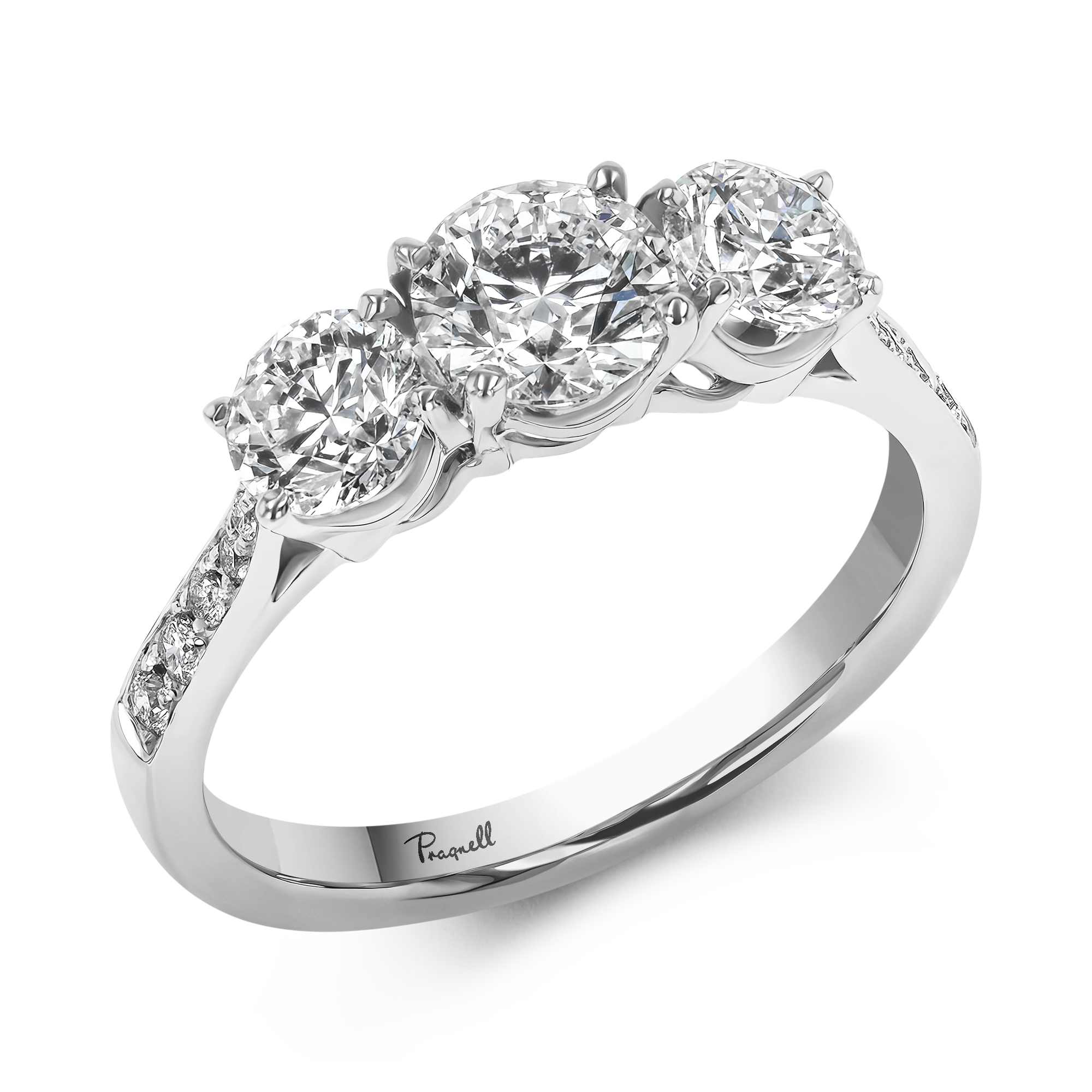 Duchess 0.70ct Diamond Three Stone Ring Brilliant cut, Claw set_1