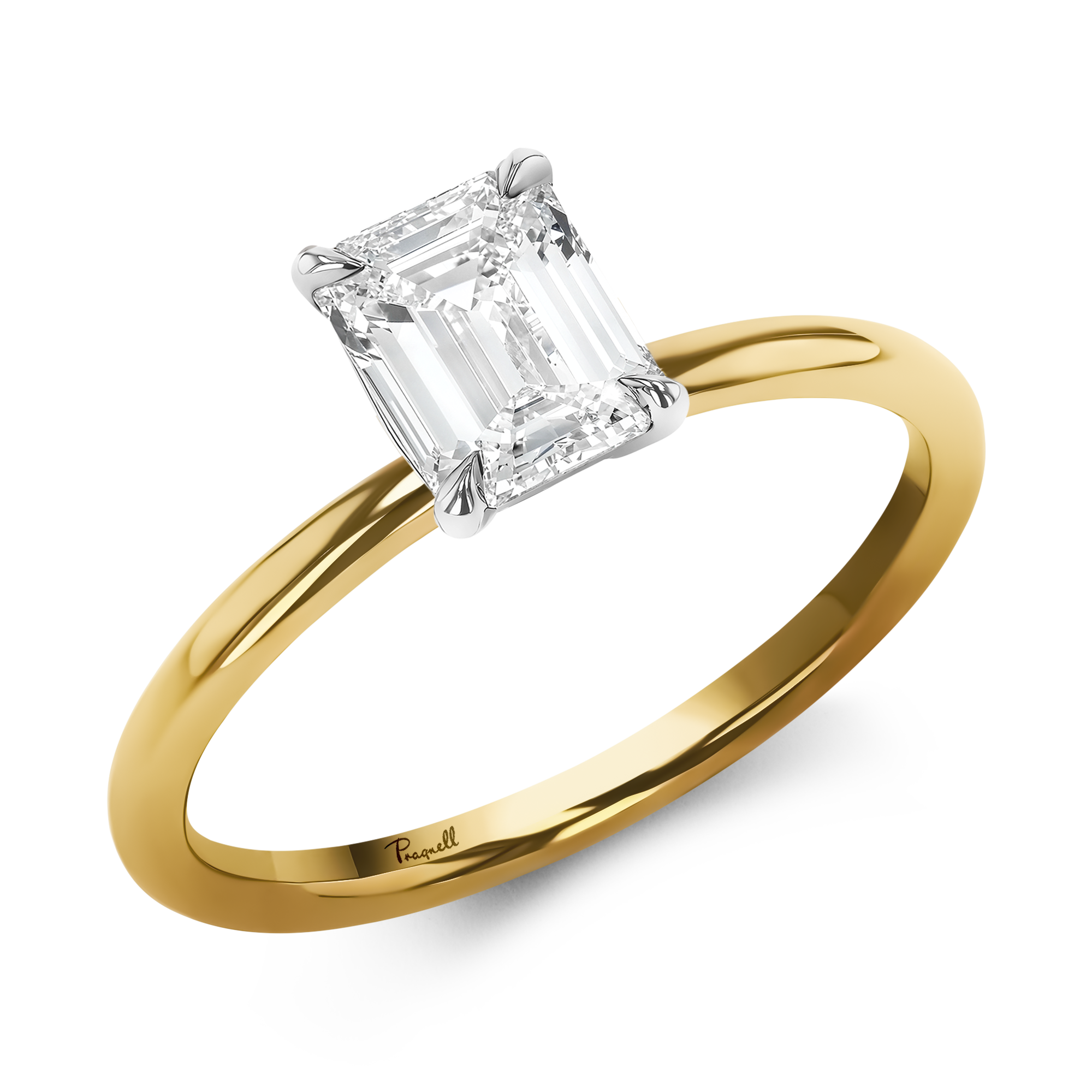 Gaia 1.00ct Diamond Ring Emerald Cut, Claw Set_1