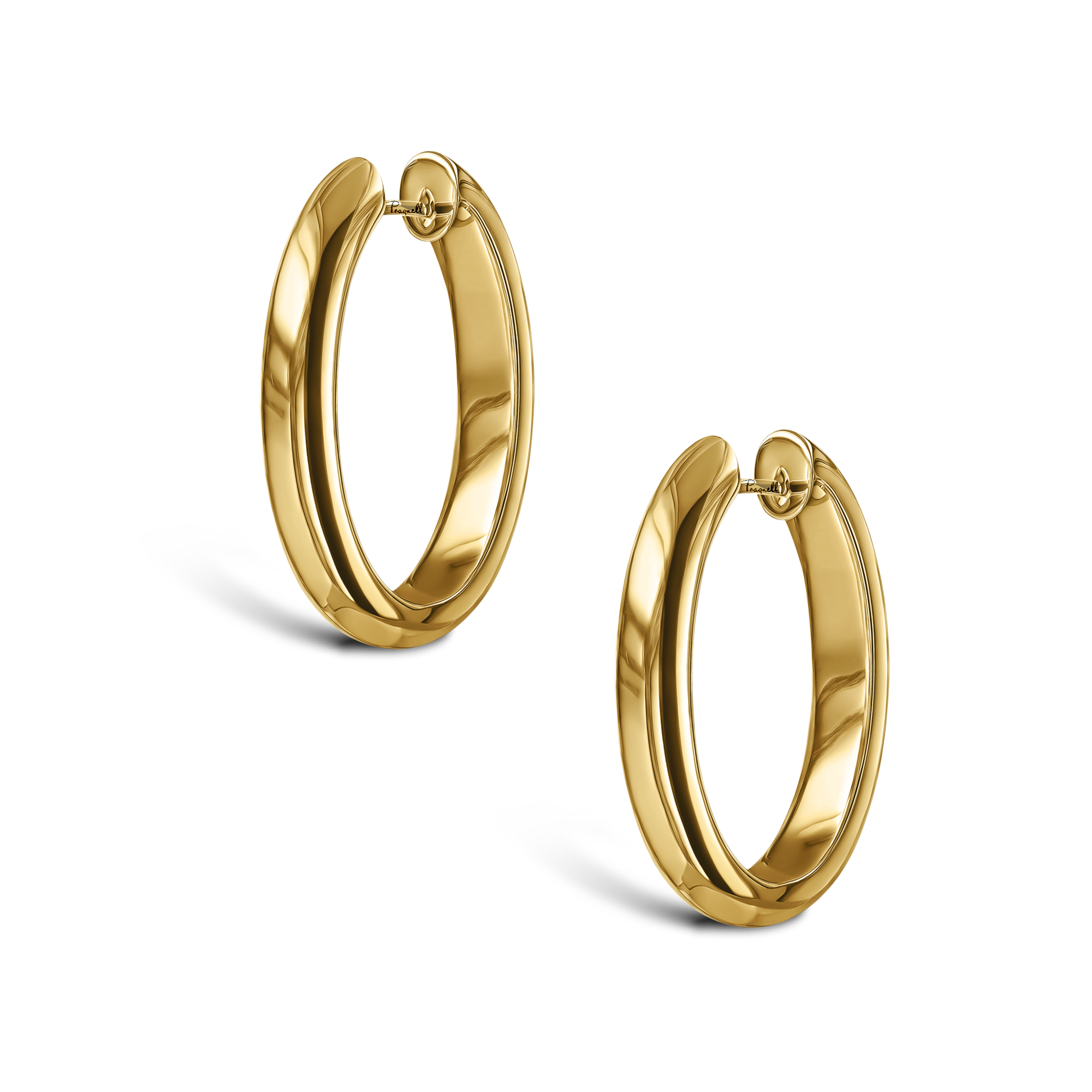 Yellow Gold Hoop Earrings _3