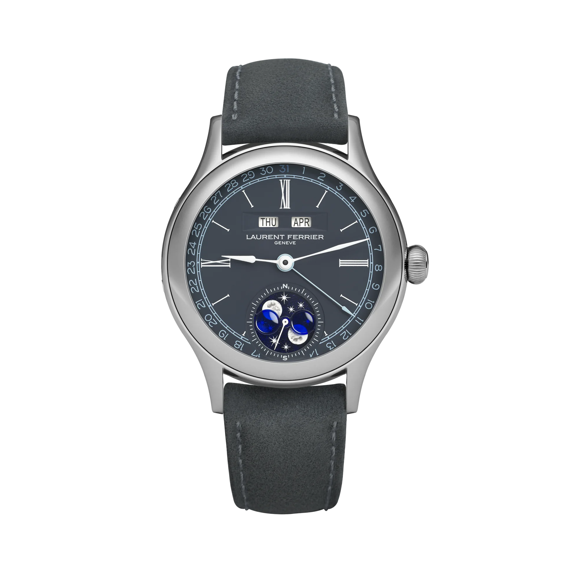 Laurent Ferrier Classic Moon Blue 40mm, Gray-Blue Dial, Roman Numeral_1