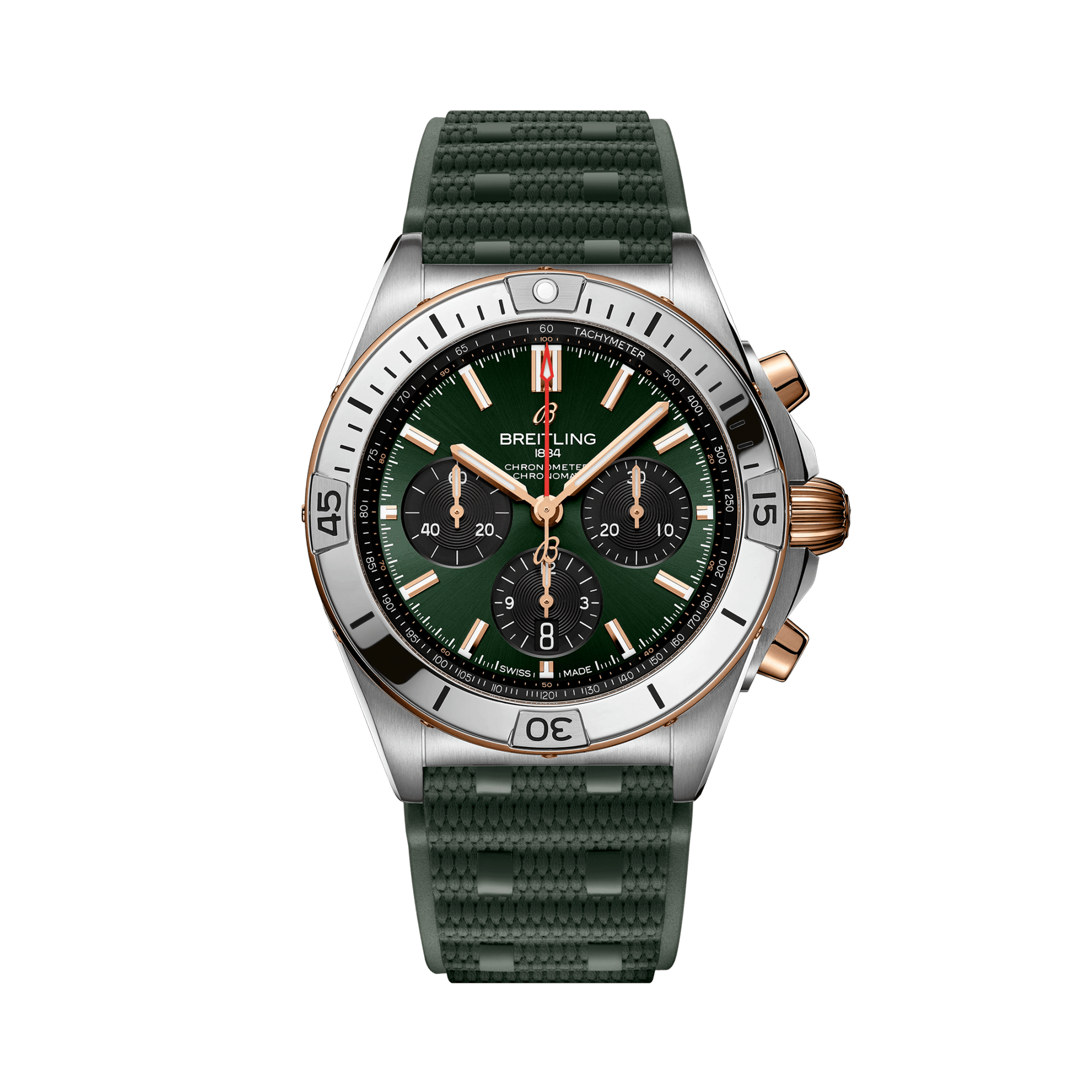 Breitling Chronomat B01 42mm, Green Dial, Baton Numerals_1