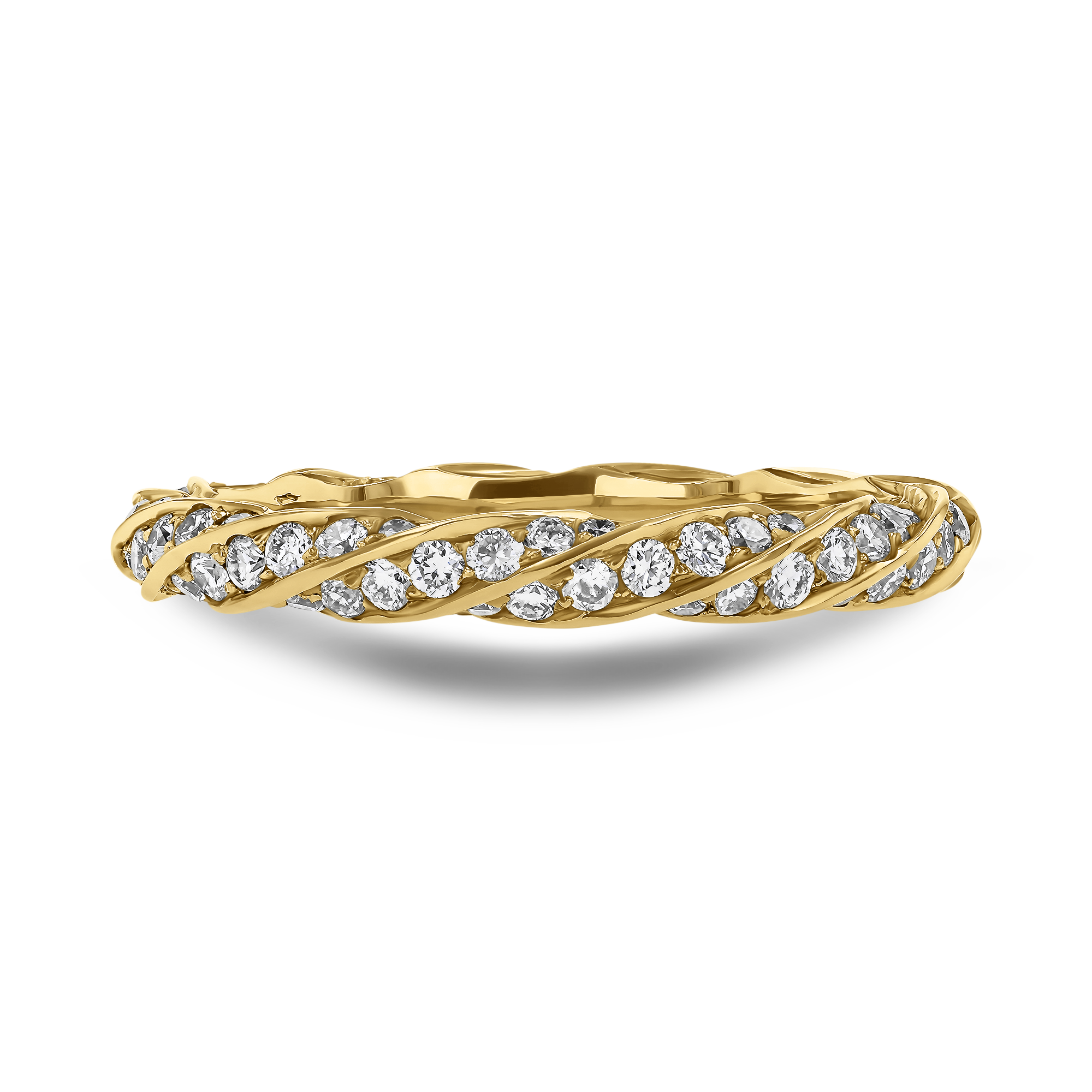 Brilliant Cut 0.80ct Twist Eternity Ring in 18ct Yellow Gold Brilliant Cut, Grain Set_2