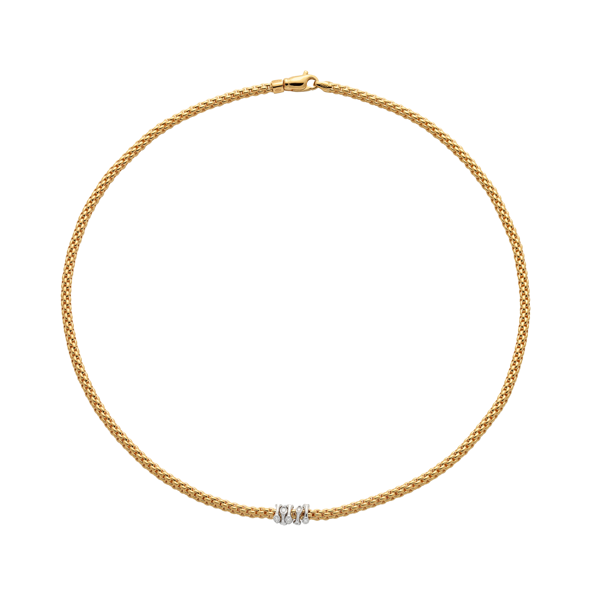 Fope Prima Flex-it Diamond Necklace Round Brilliant Cut, Pave Set_1