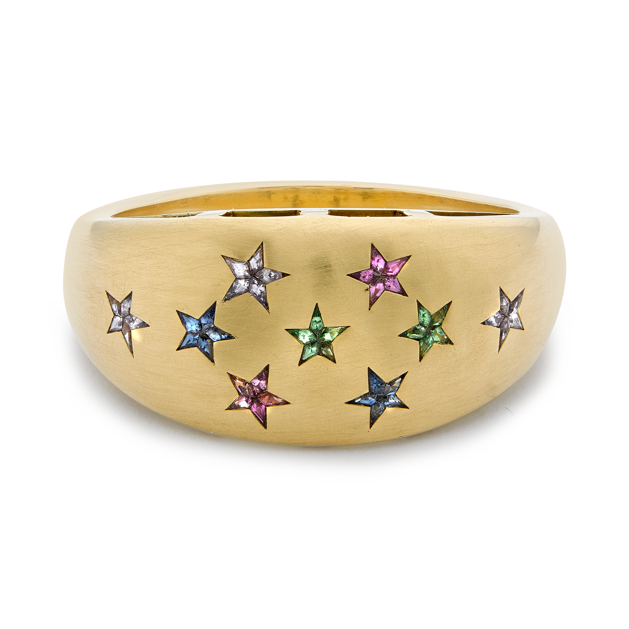 RockStar Multi Gemstone Bombe Ring Kite Cut_2