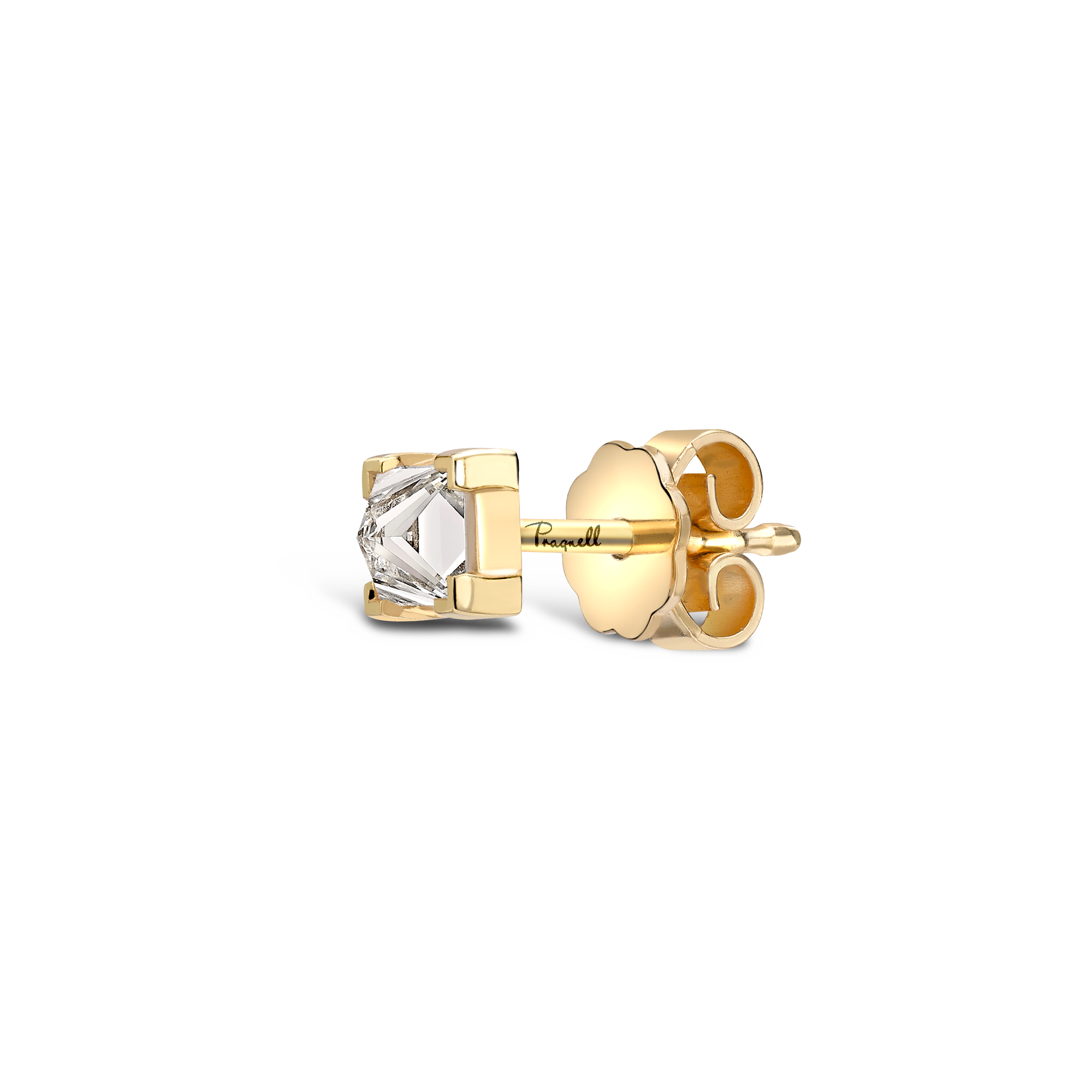 RockChic Diamond Solitaire Earring Princess Cut, Claw Set_2