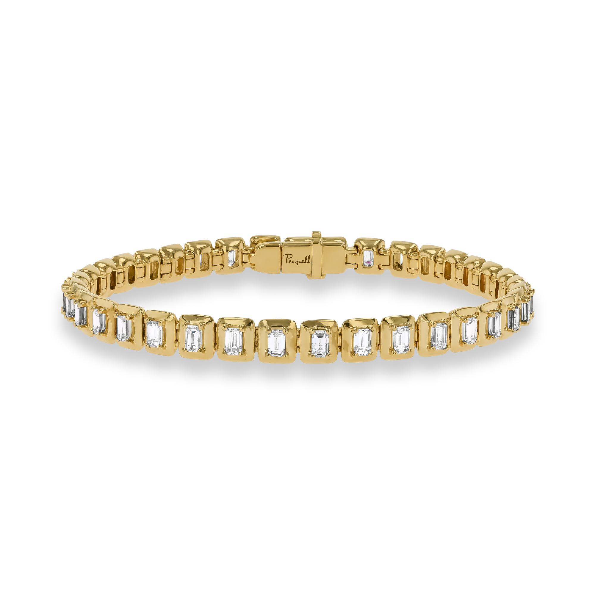 Skimming Stone 3.93ct Diamond Bracelet Baguette Cut, Claw Set_1