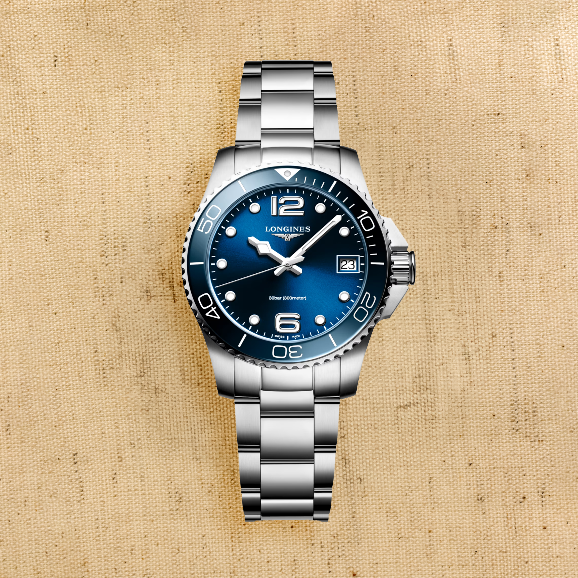 Longines Hydro Conquest 32mm, Blue Dial, Arabic/Baton Numerals_1