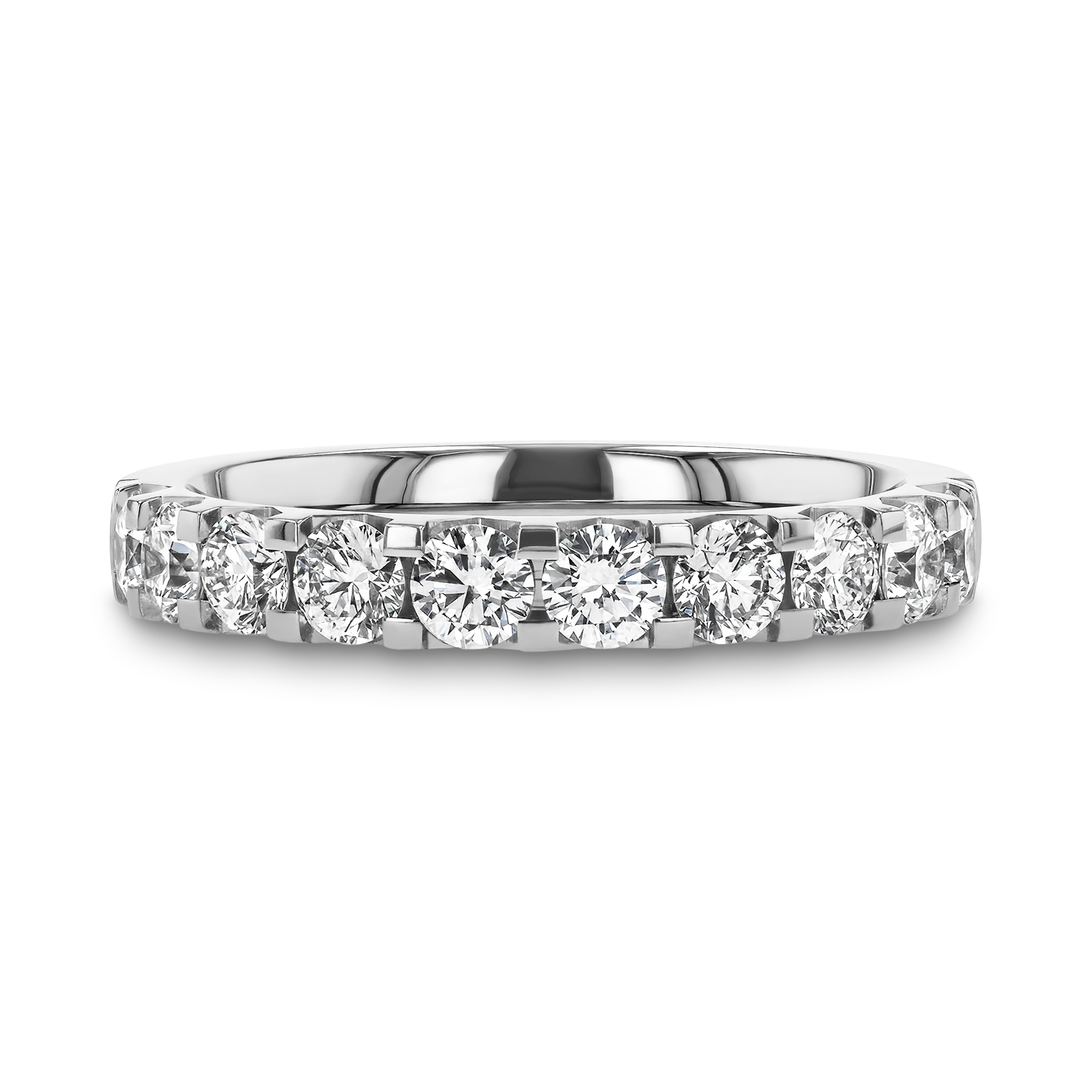 Classic 1.00ct Diamond Half Eternity Ring Brilliant cut, Claw set_2