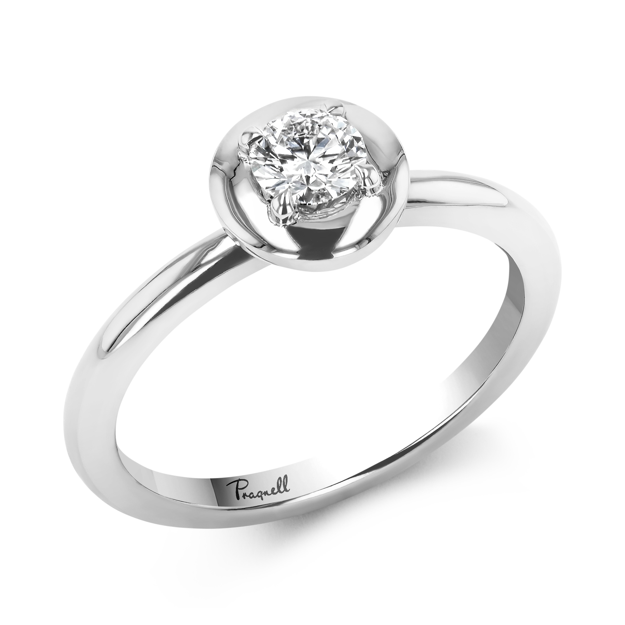 Skimming Stone 0.30ct Diamond Solitaire Ring Brilliant cut, Claw set_1