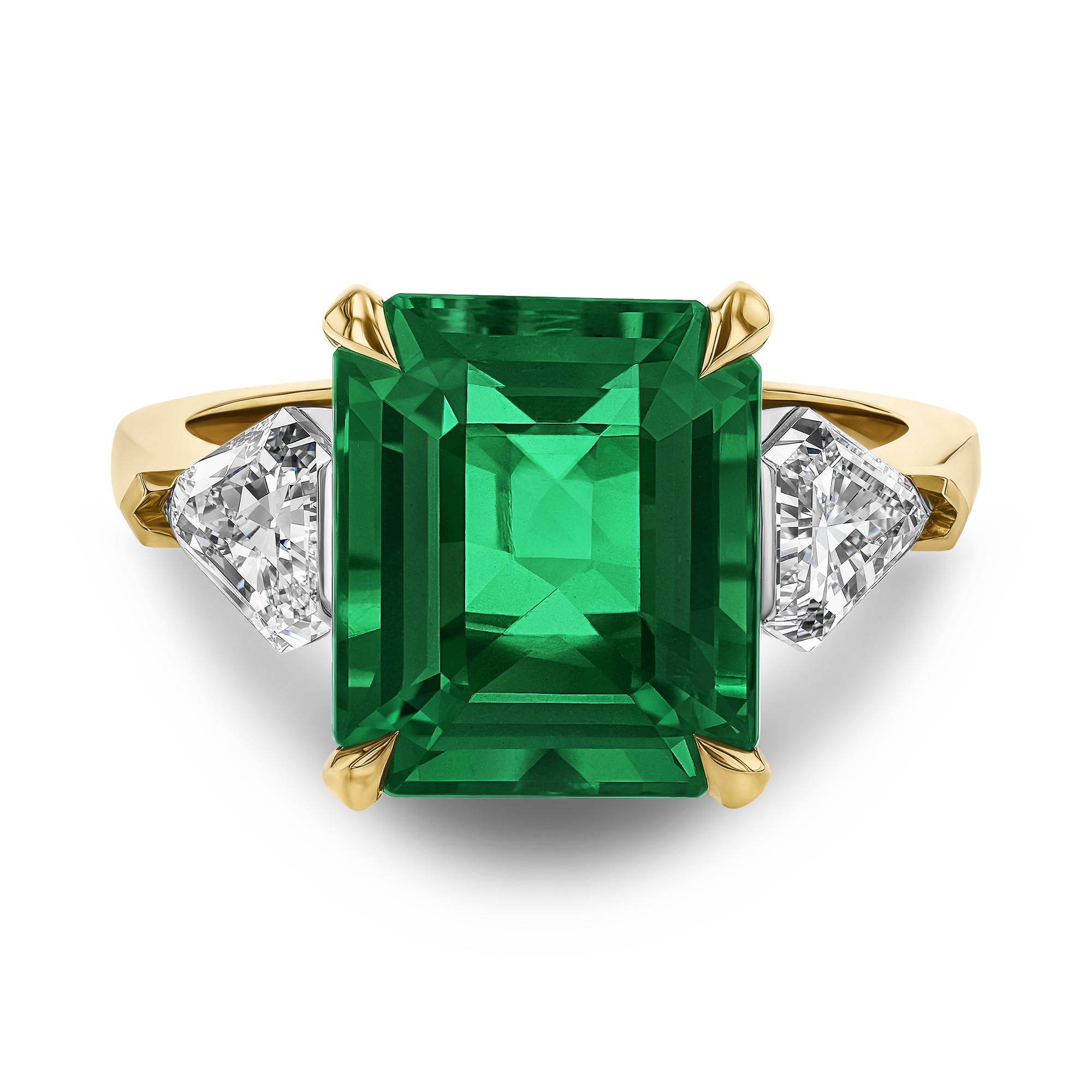 Masterpiece 4.85ct Colombian Emerald and Diamond Ring Octagon Cut, Claw Set_2