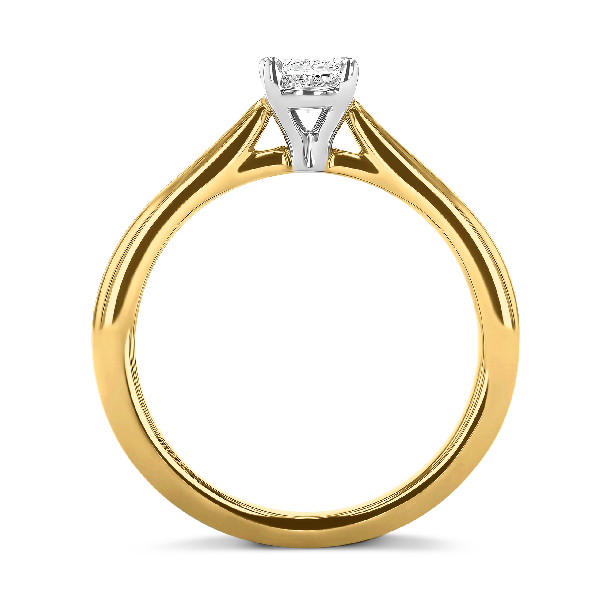 Classic 0.50ct Oval Diamond Solitaire Ring Oval Cut, Claw Set_3