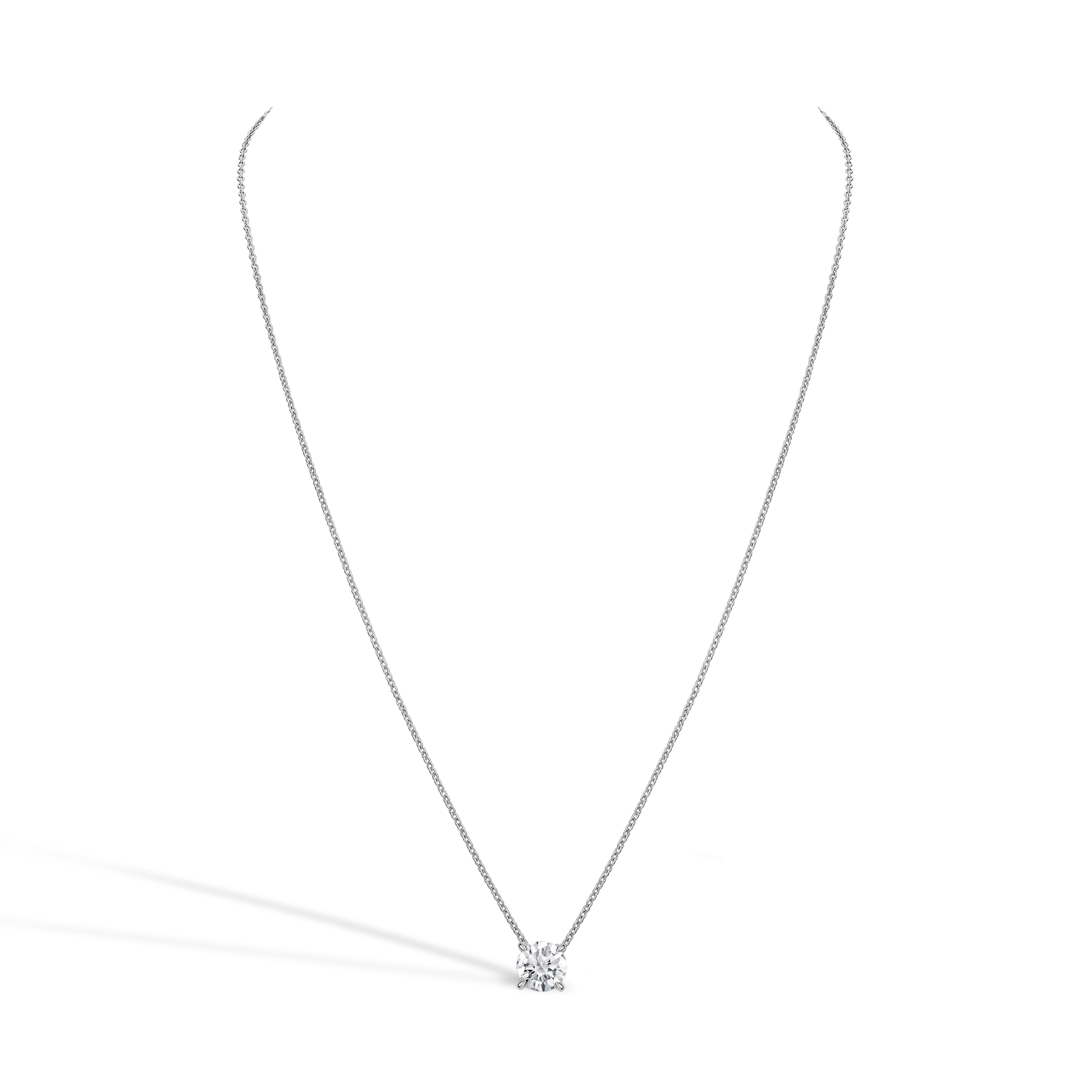 Brilliant Cut 0.70ct Diamond Pendant in 18ct White Gold Brilliant cut, Claw set_2