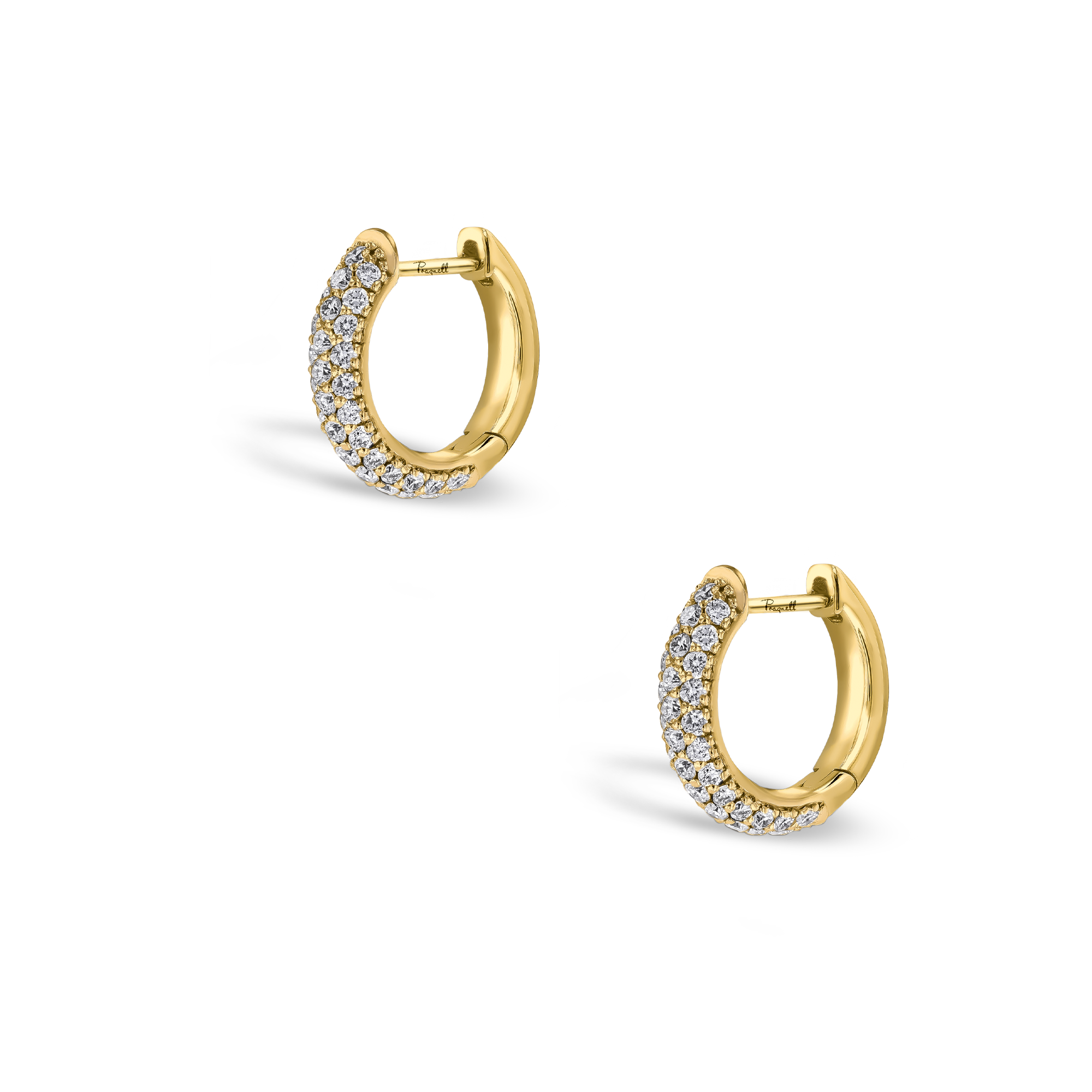 Havana 0.74ct Diamond Hoop Earrings Brilliant Cut, Pave Set_3