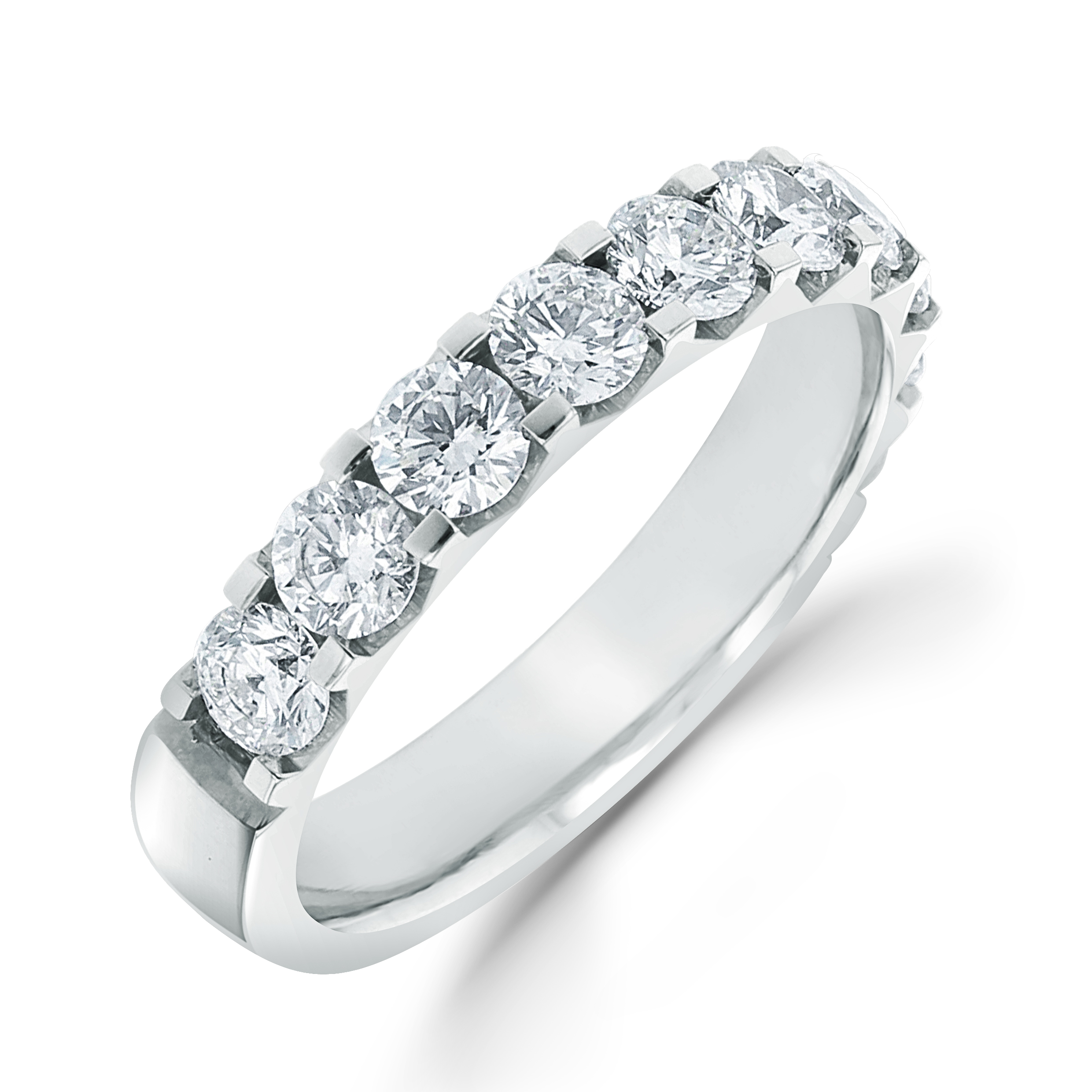 Brilliant Cut Diamond Half Eternity Ring Brilliant Cut, Half Eternity, Claw Set_1