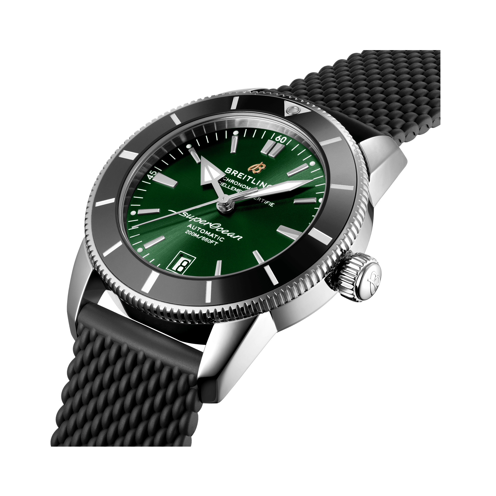 Breitling Superocean 42mm, Green Dial, Baton Numerals_2