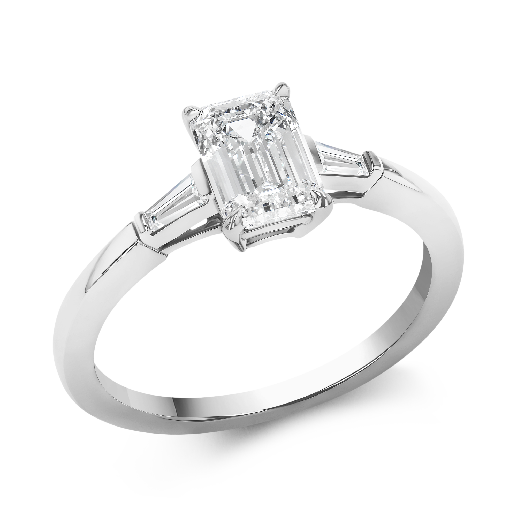 Regency 1.20ct Diamond Solitaire Ring Emerald Cut, Claw Set_1