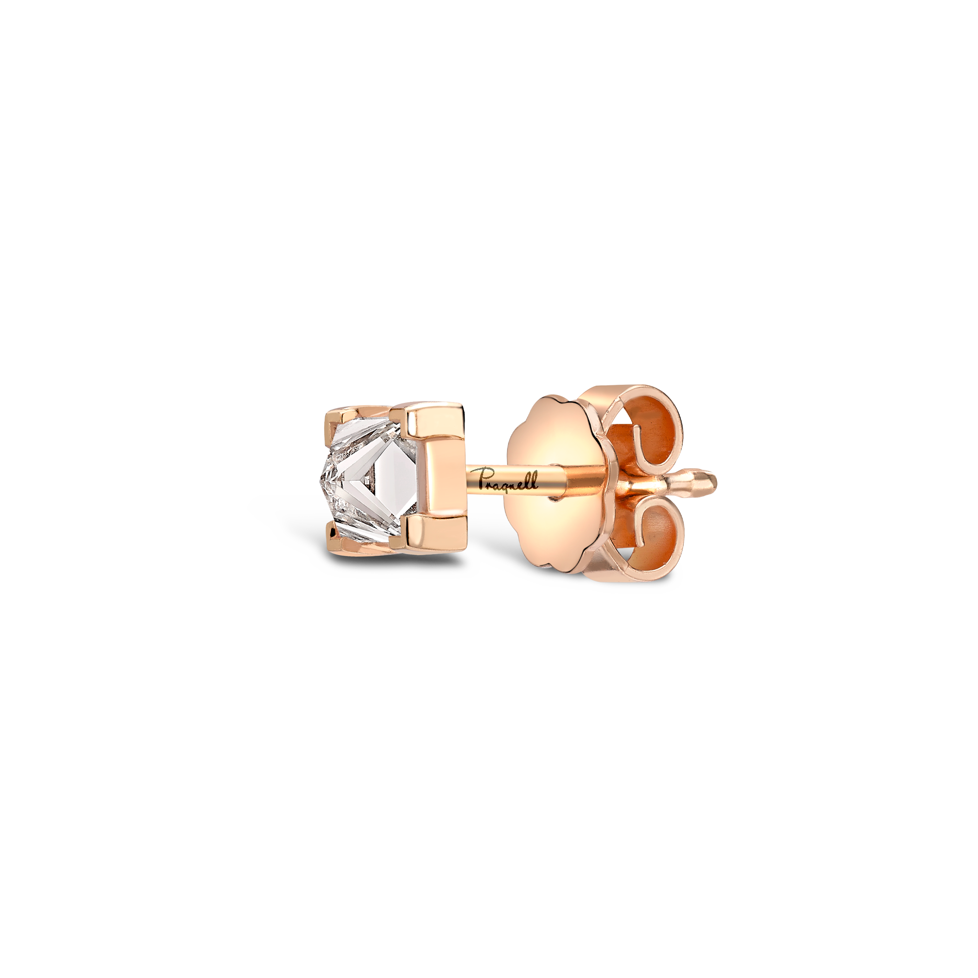 RockChic Diamond Solitaire Earring Princess Cut, Claw Set_2