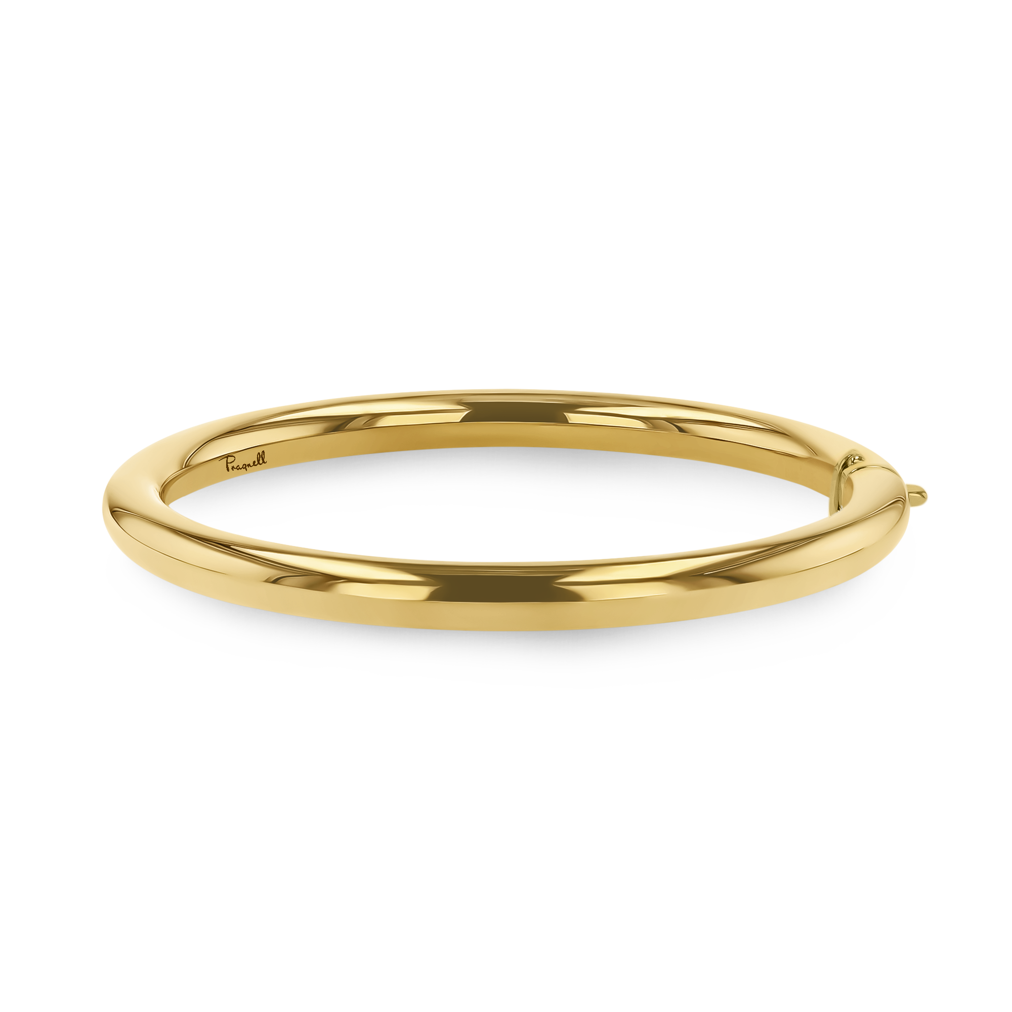 Plain Polished 6mm Oval Bangle _1