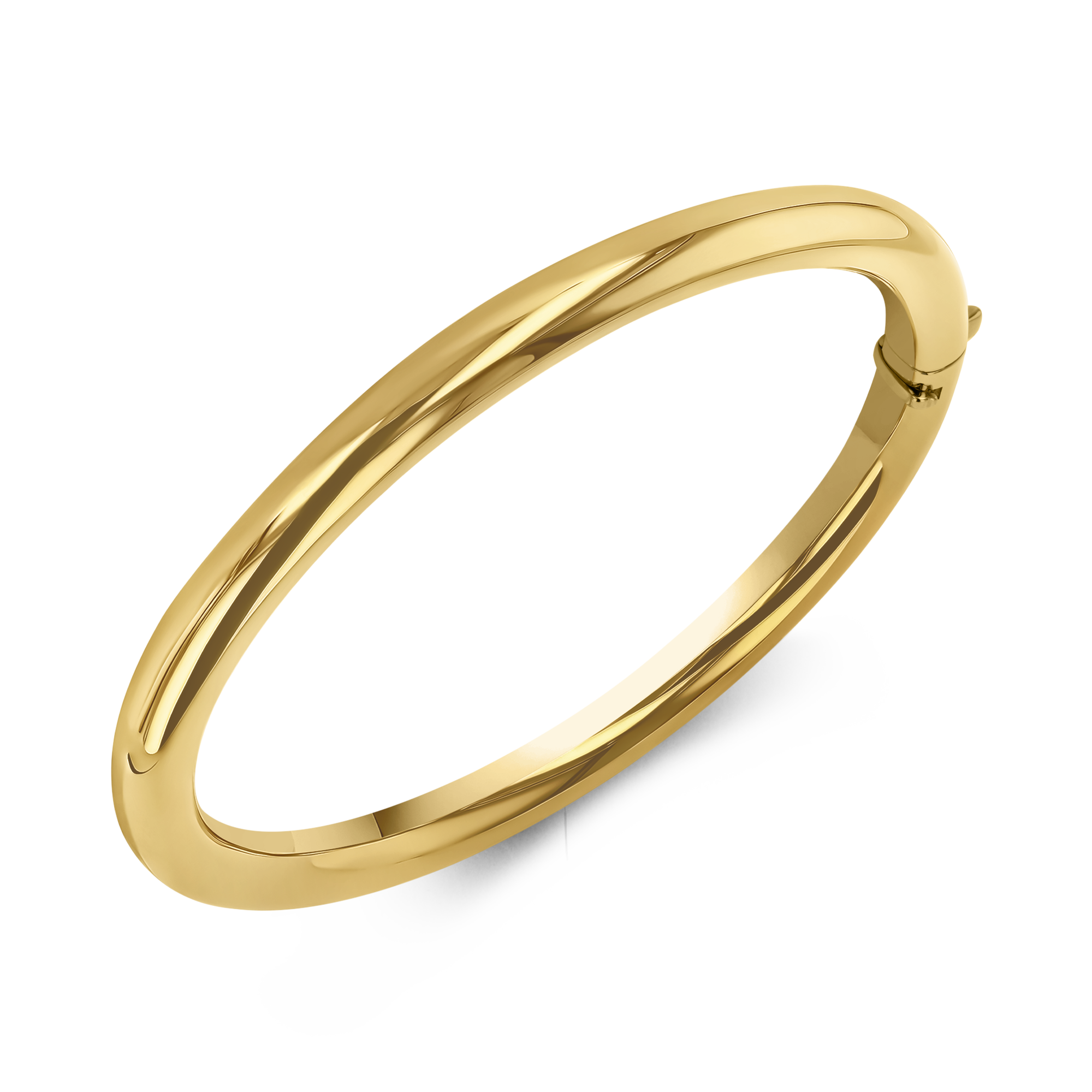 Plain Polished 6mm Oval Bangle _2