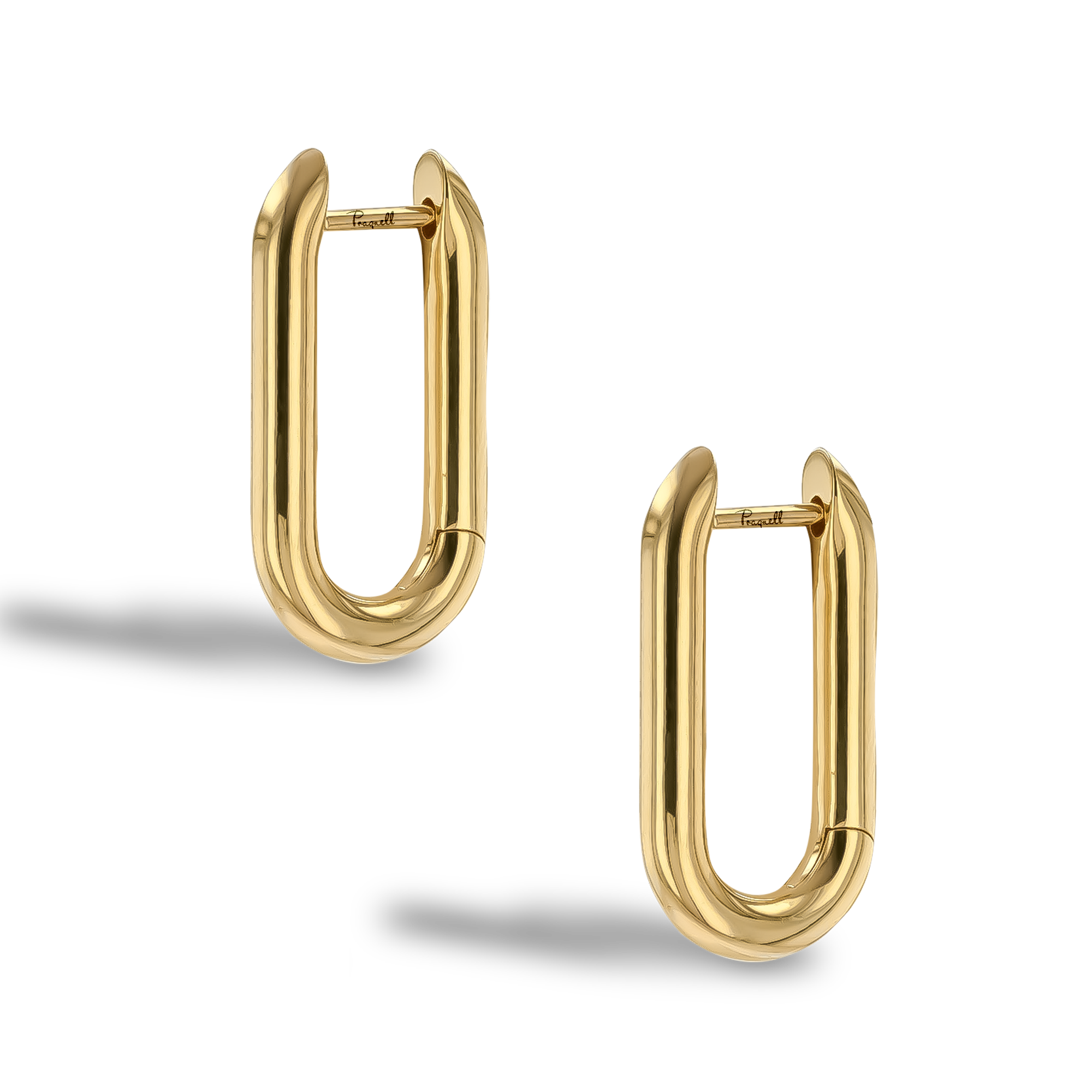 Havana Gold Oval Hoop Earrings _3