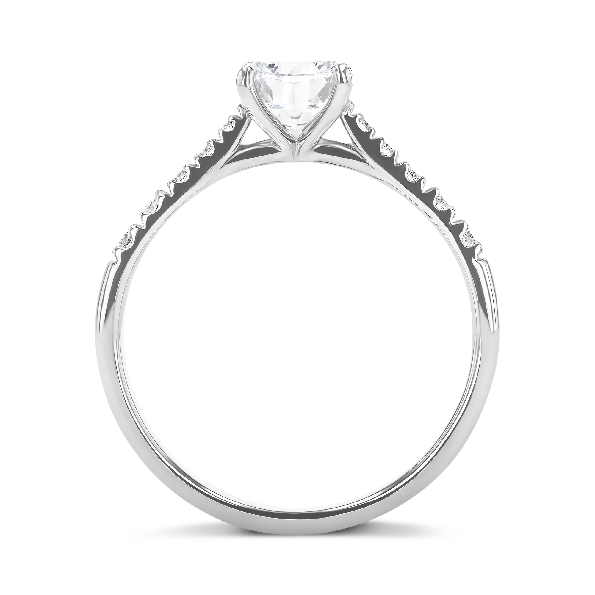 Cushion Cut 1.01ct Diamond Solitaire Ring Cushion modern cut, Claw set_3