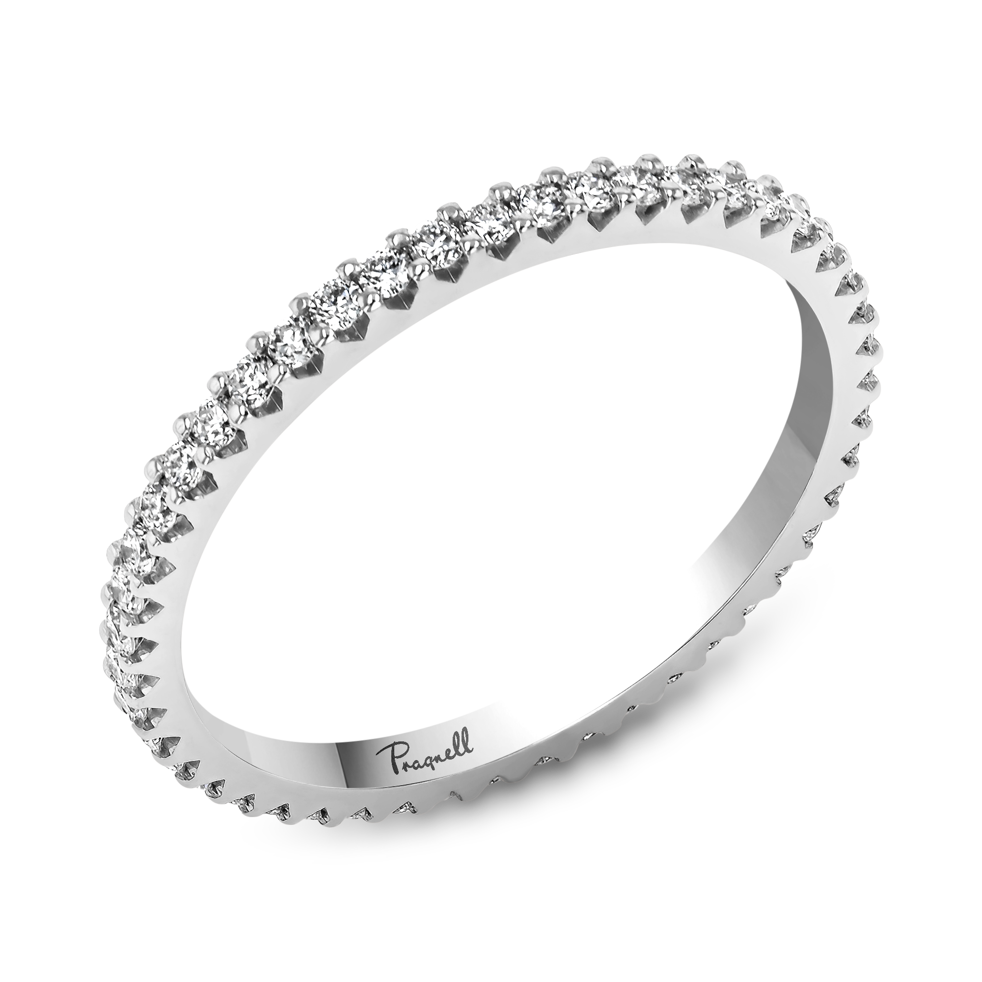 Brilliant Cut Diamond Half Eternity Ring Brilliant Cut, Half Eternity, Thread Set_1