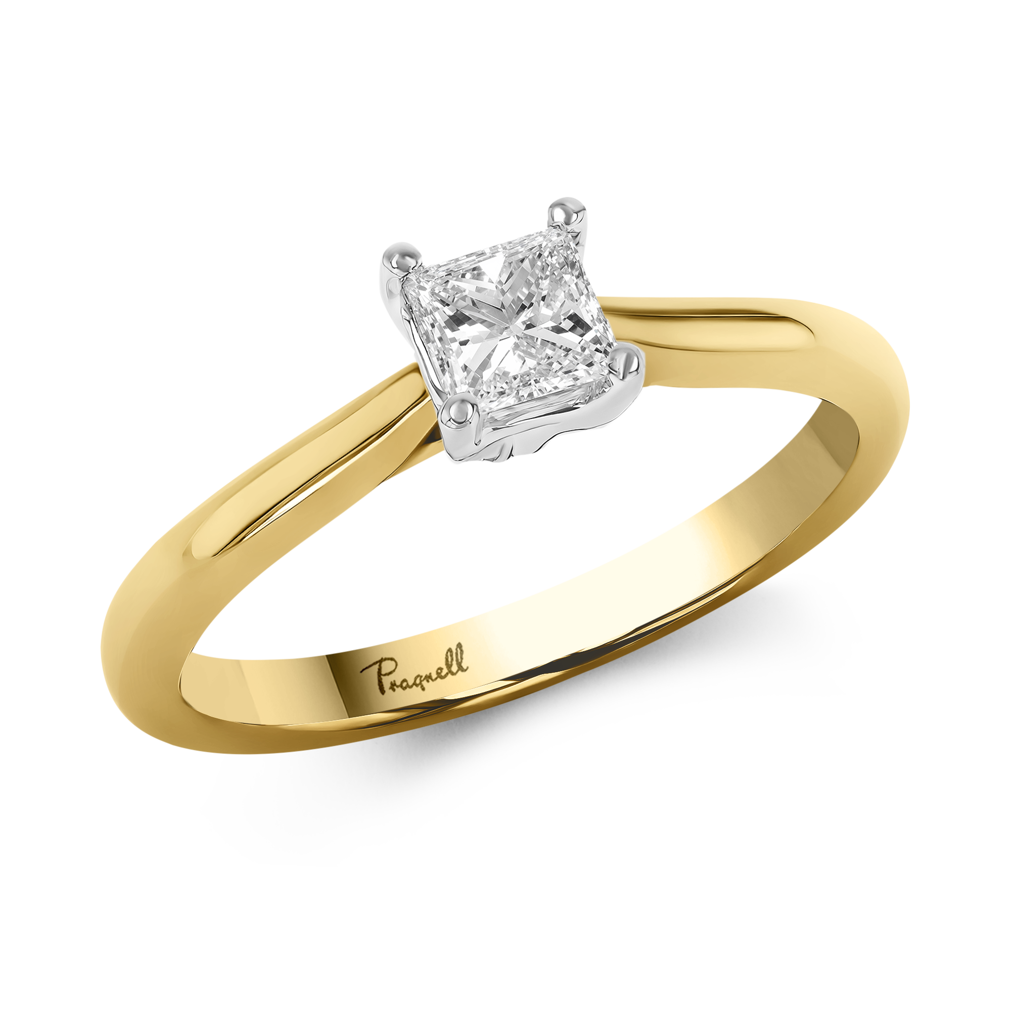 Gaia 0.40ct Diamond Solitaire Ring Princess Cut, Claw Set_1