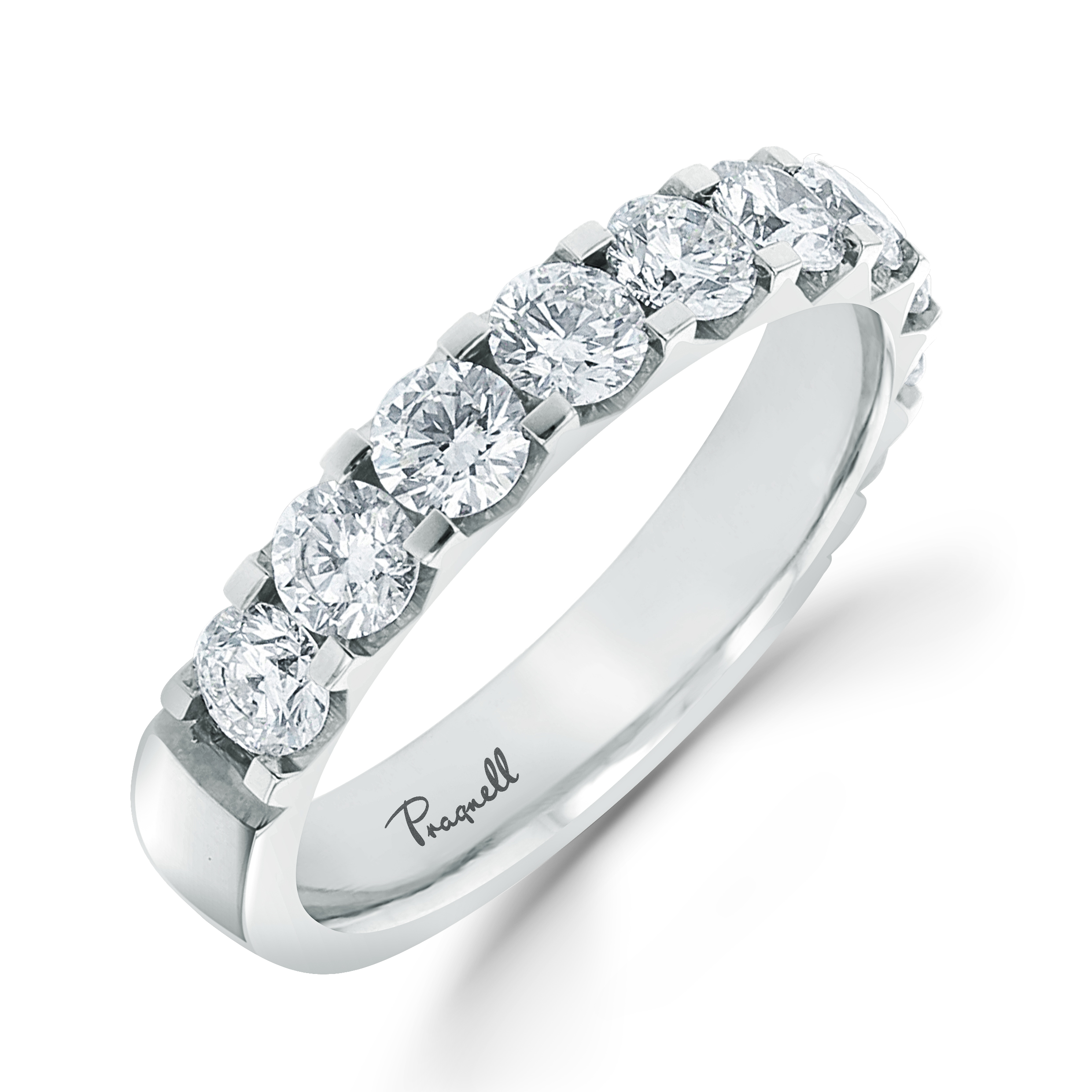 Brilliant Cut Diamond Half Eternity Ring Brilliant Cut, Half Eternity, Claw Set_1