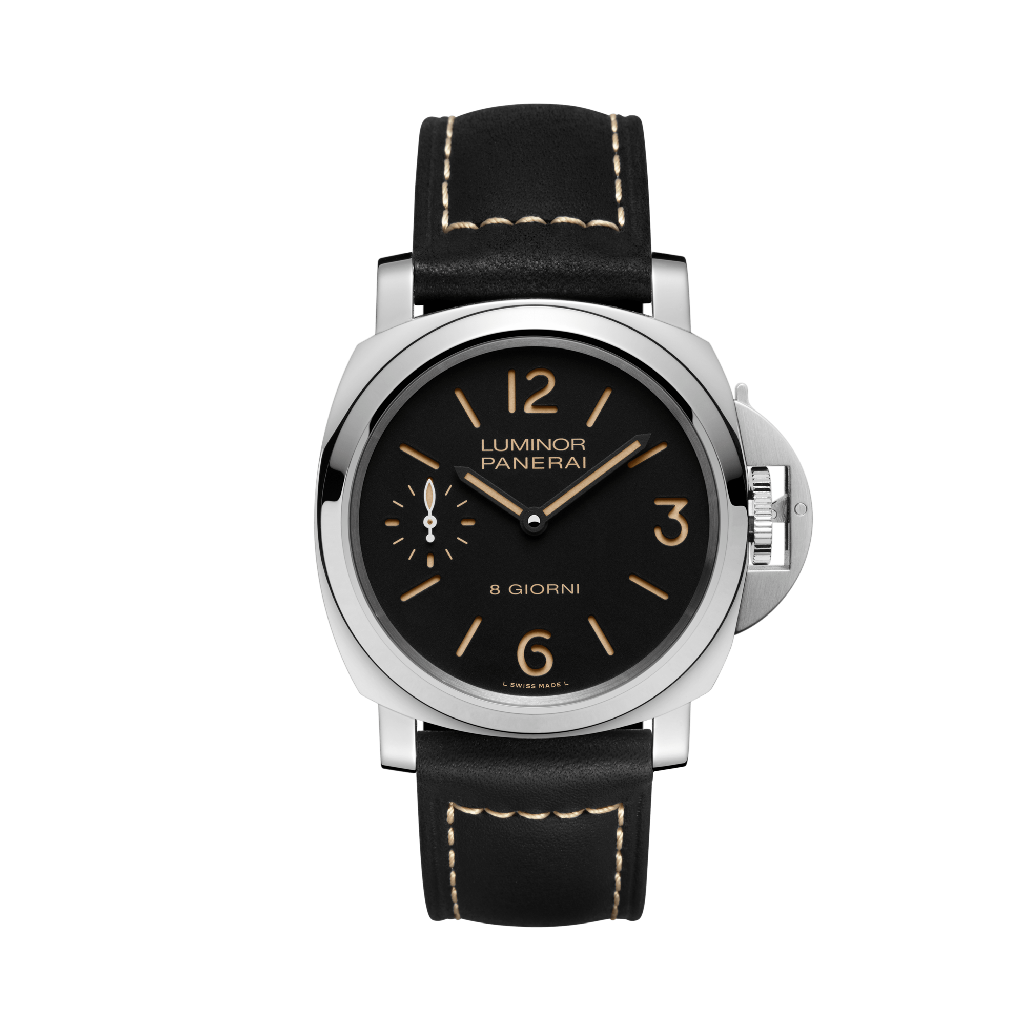 Panerai Luminor Base - 44mm 44mm, Black Dial, Arabic/ Baton Numerals_1