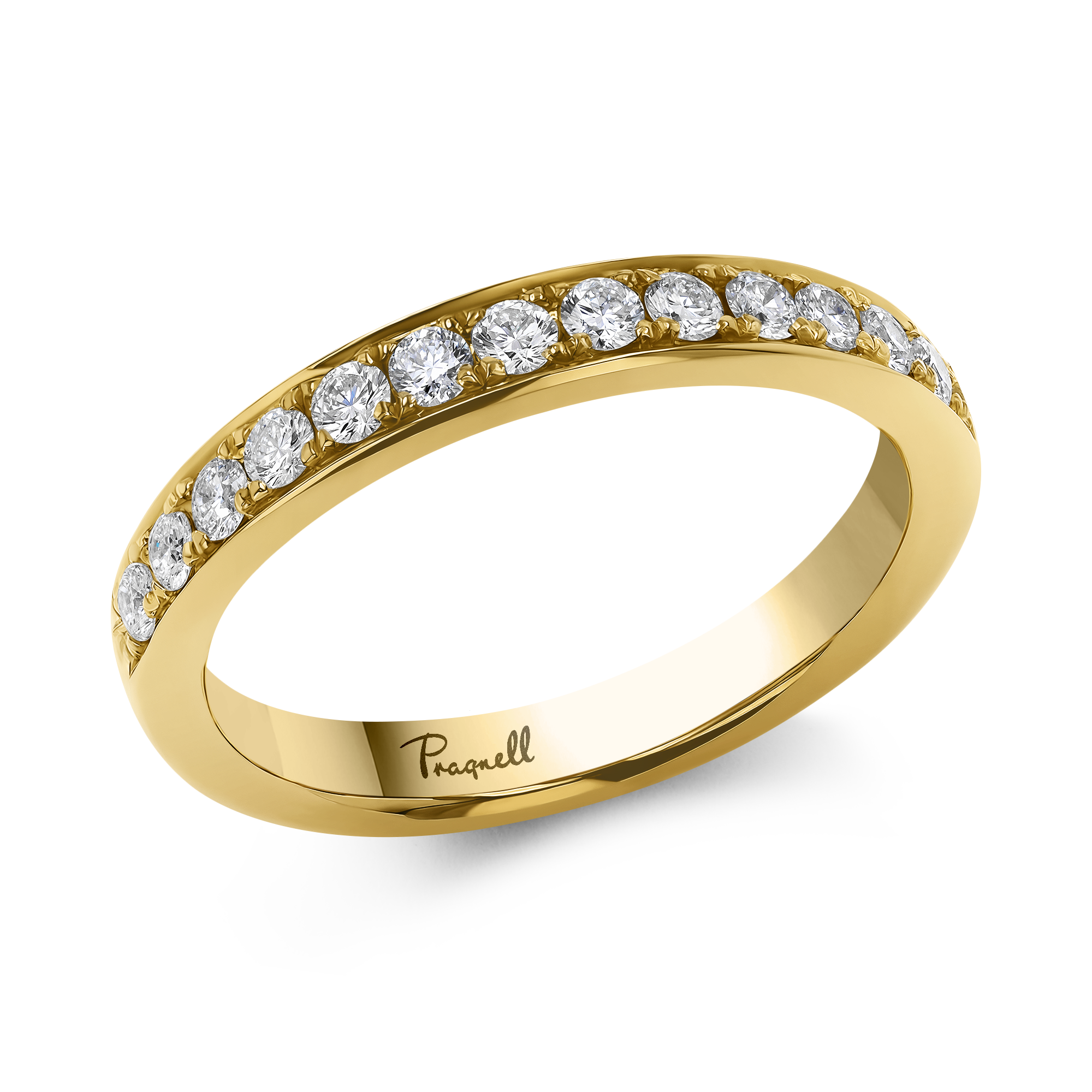 Brilliant Cut Diamond Half Eternity Ring Brilliant Cut Half Eternity Thread Set_1