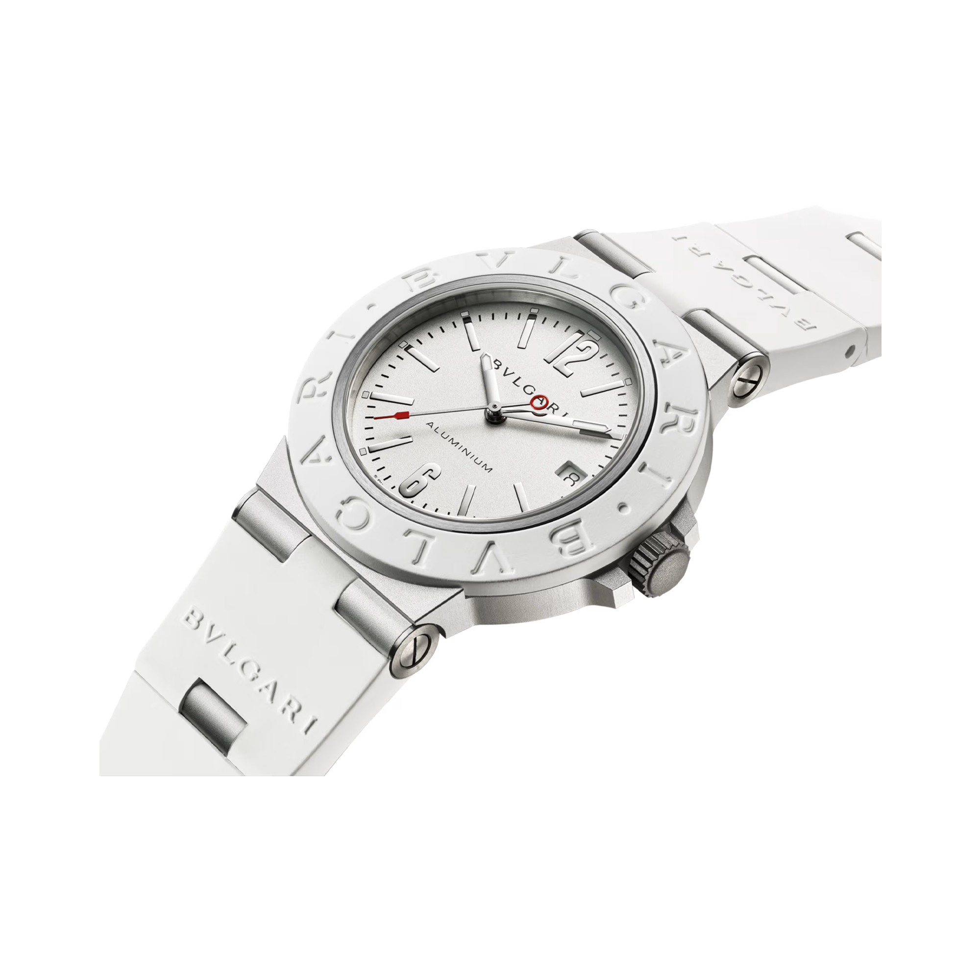 Bvlgari Aluminium 40mm, White Dial, Arabic/Baton Numerals_2