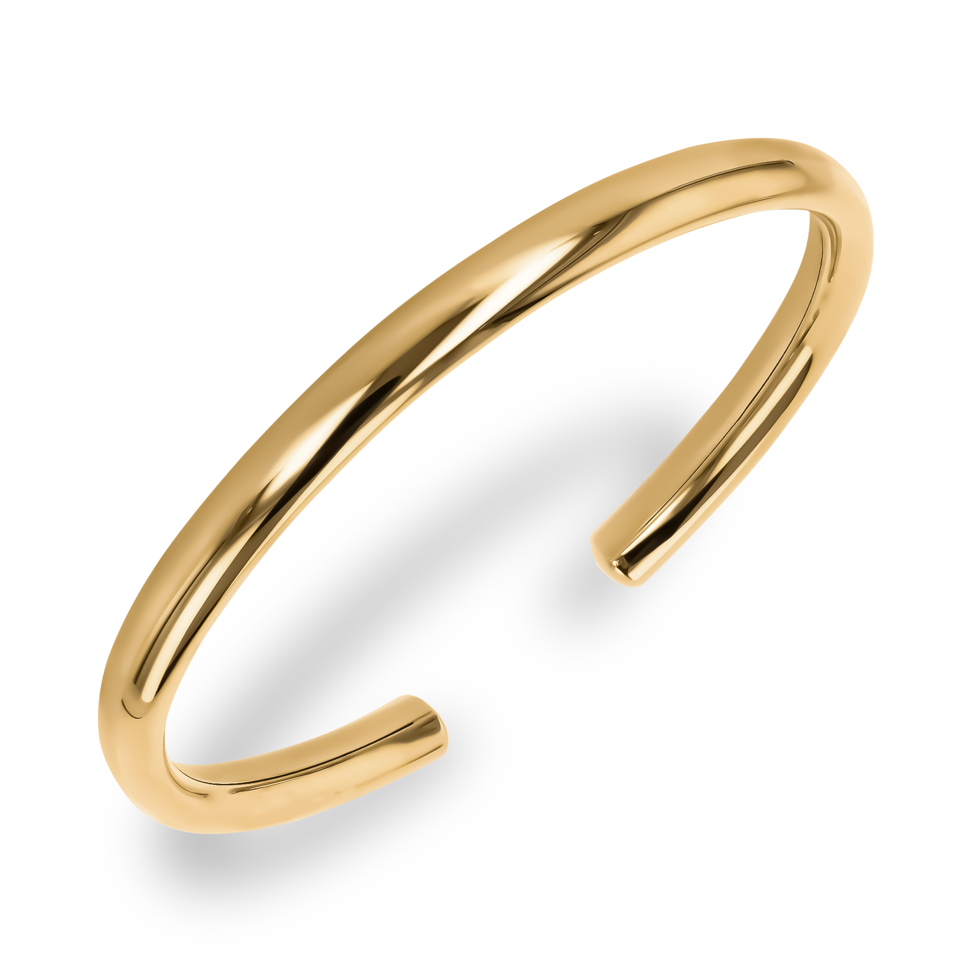 Yellow Gold Polished Oval Bangle _2