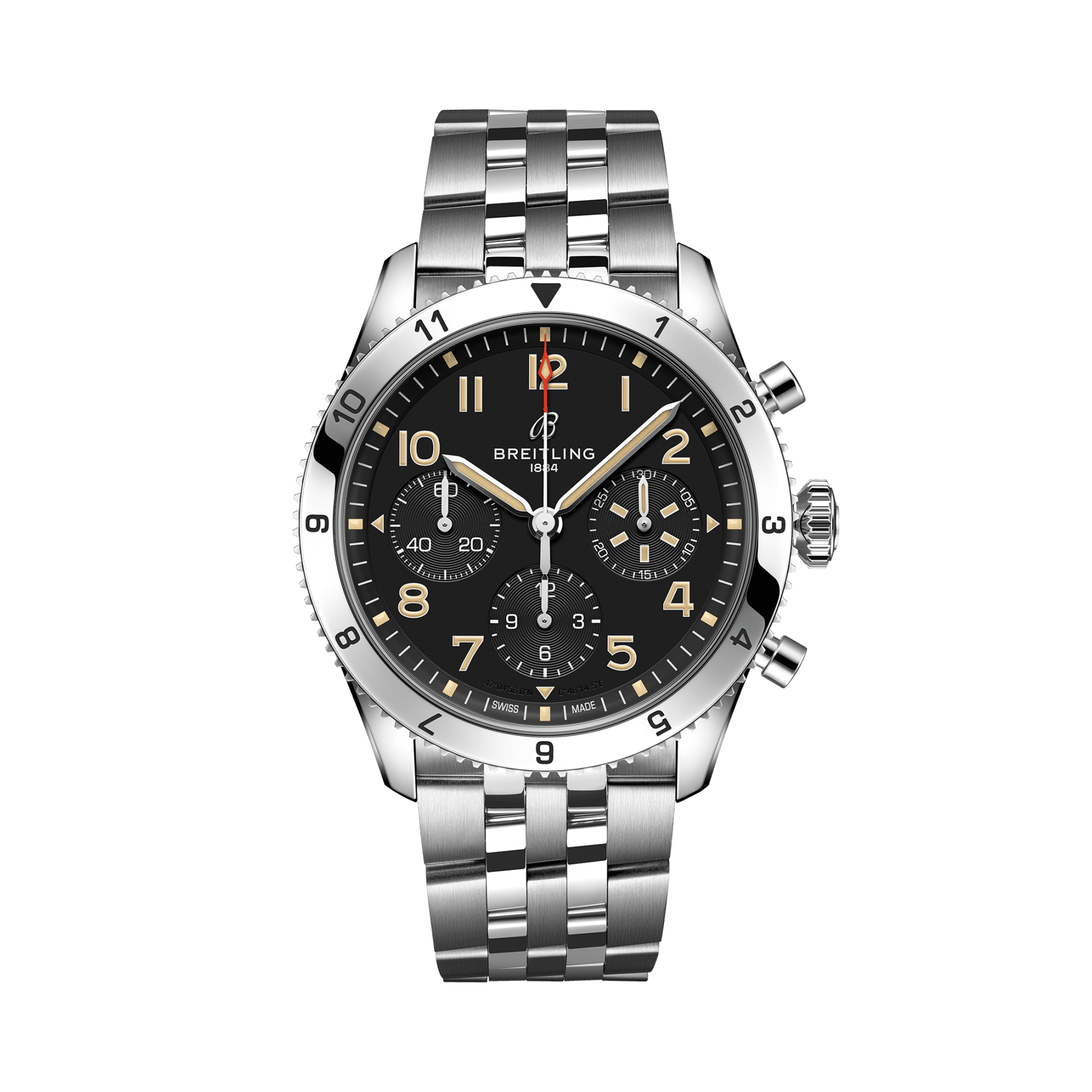 Breitling Classic AVI Chronograph P-51 Mustang 42mm, Black Dial, Arabic/Baton Numerals_1