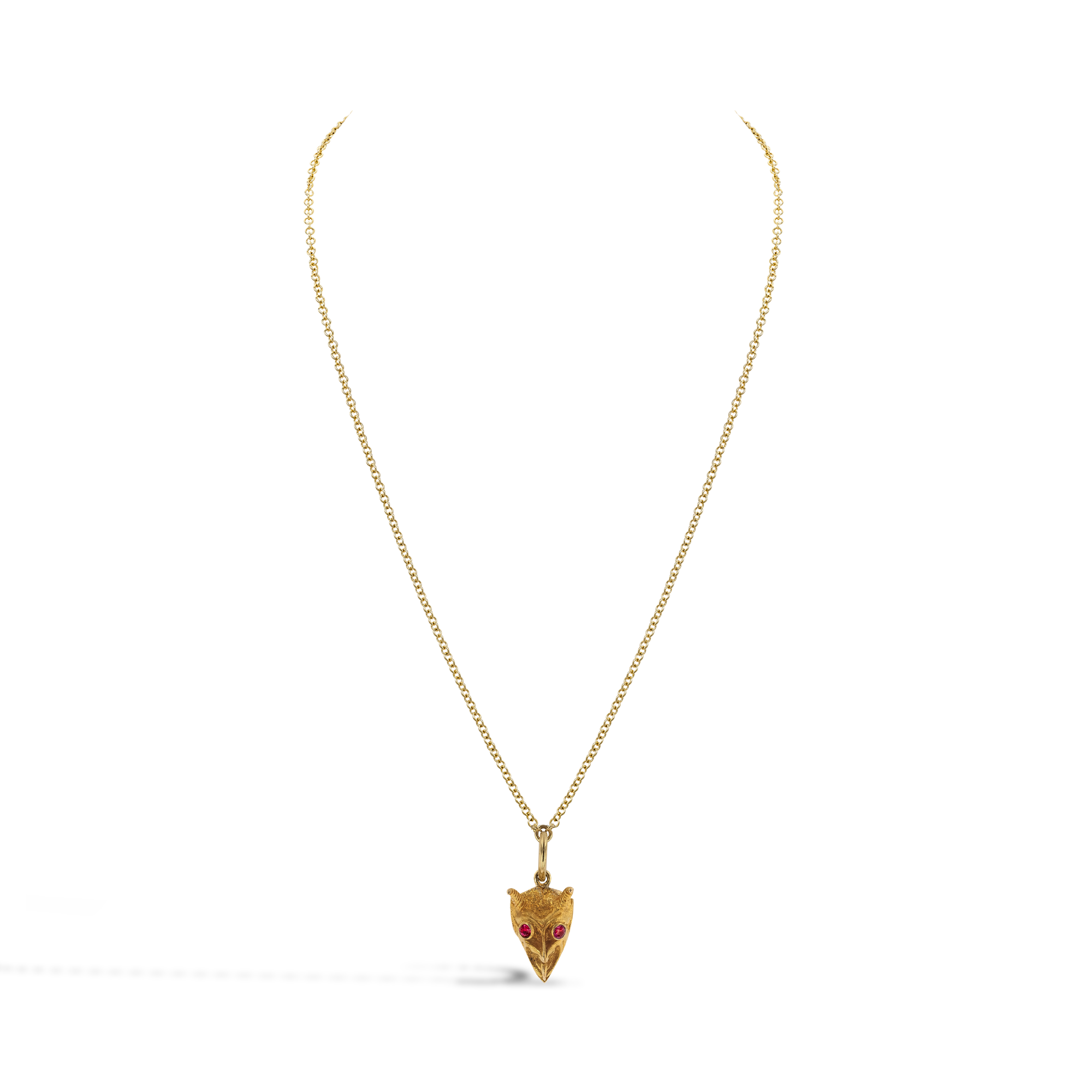 1970s Gold Devil Head Pendant _2