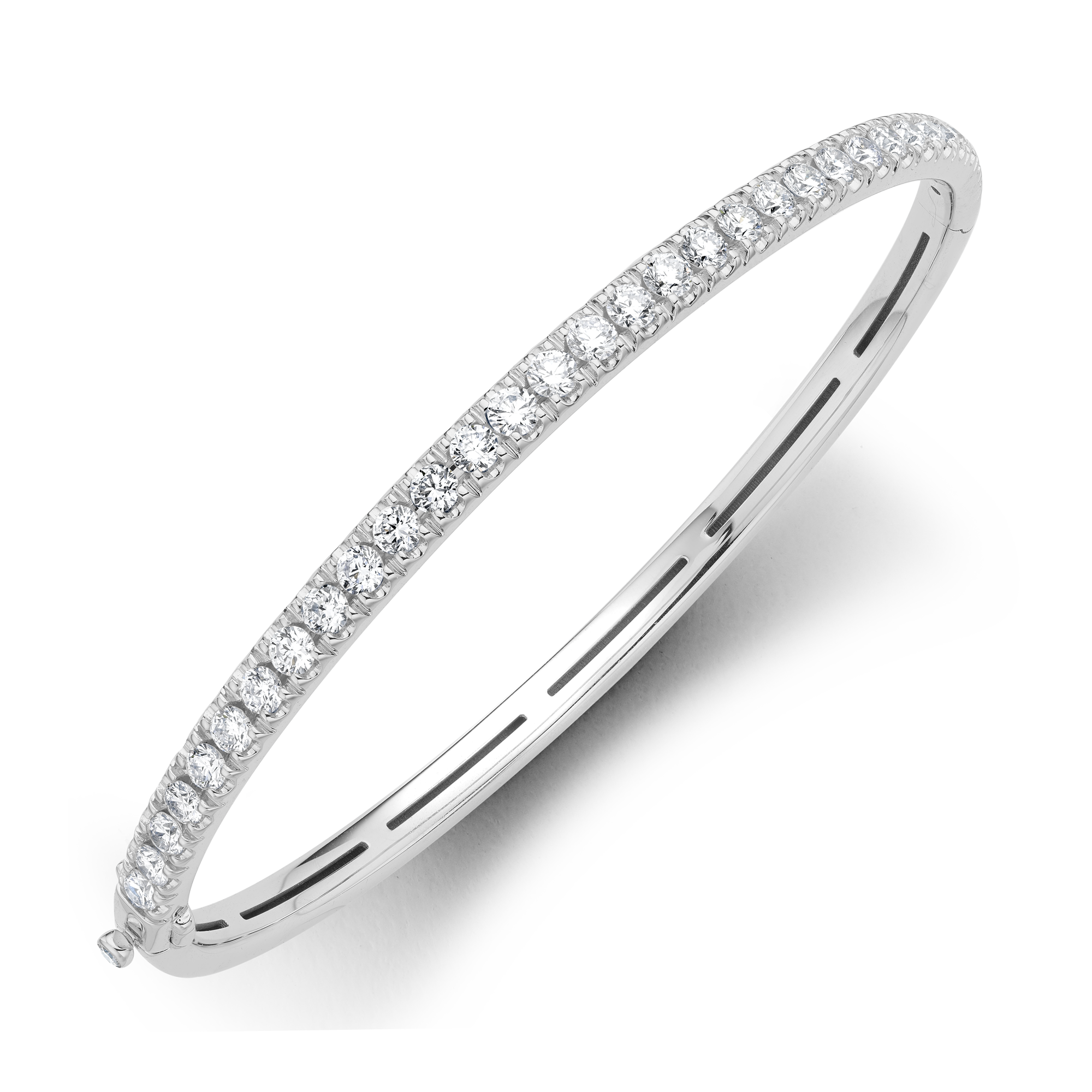 Diamond Half Hoop Bangle Brilliant cut, Claw set_2