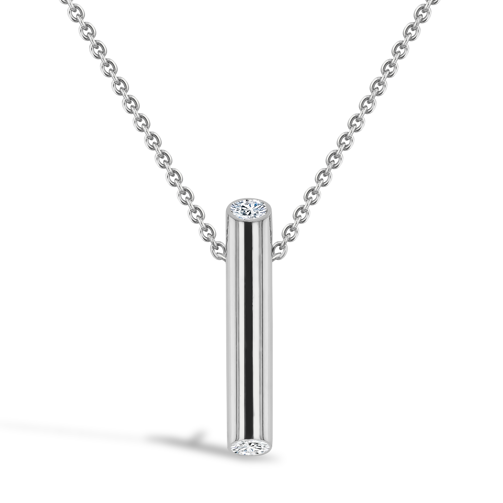 Eclipse 0.43ct Diamond Drop Pendant Brilliant Cut, Rubover Set_1