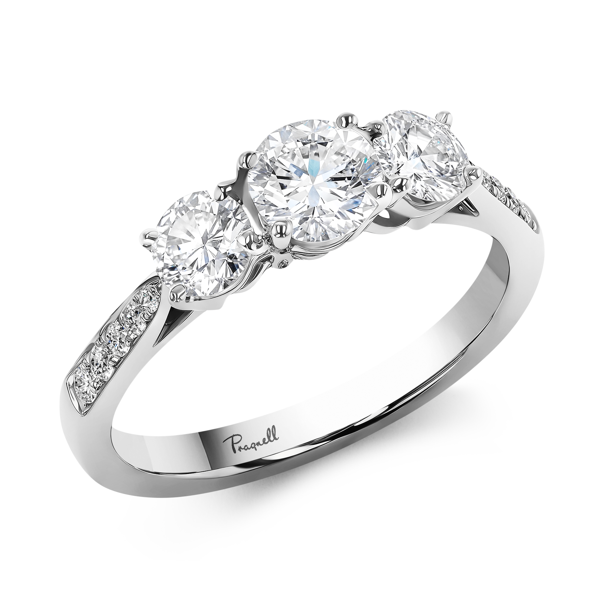 Duchess 1.04ct Diamond Three Stone Ring Brilliant cut, Claw set_1