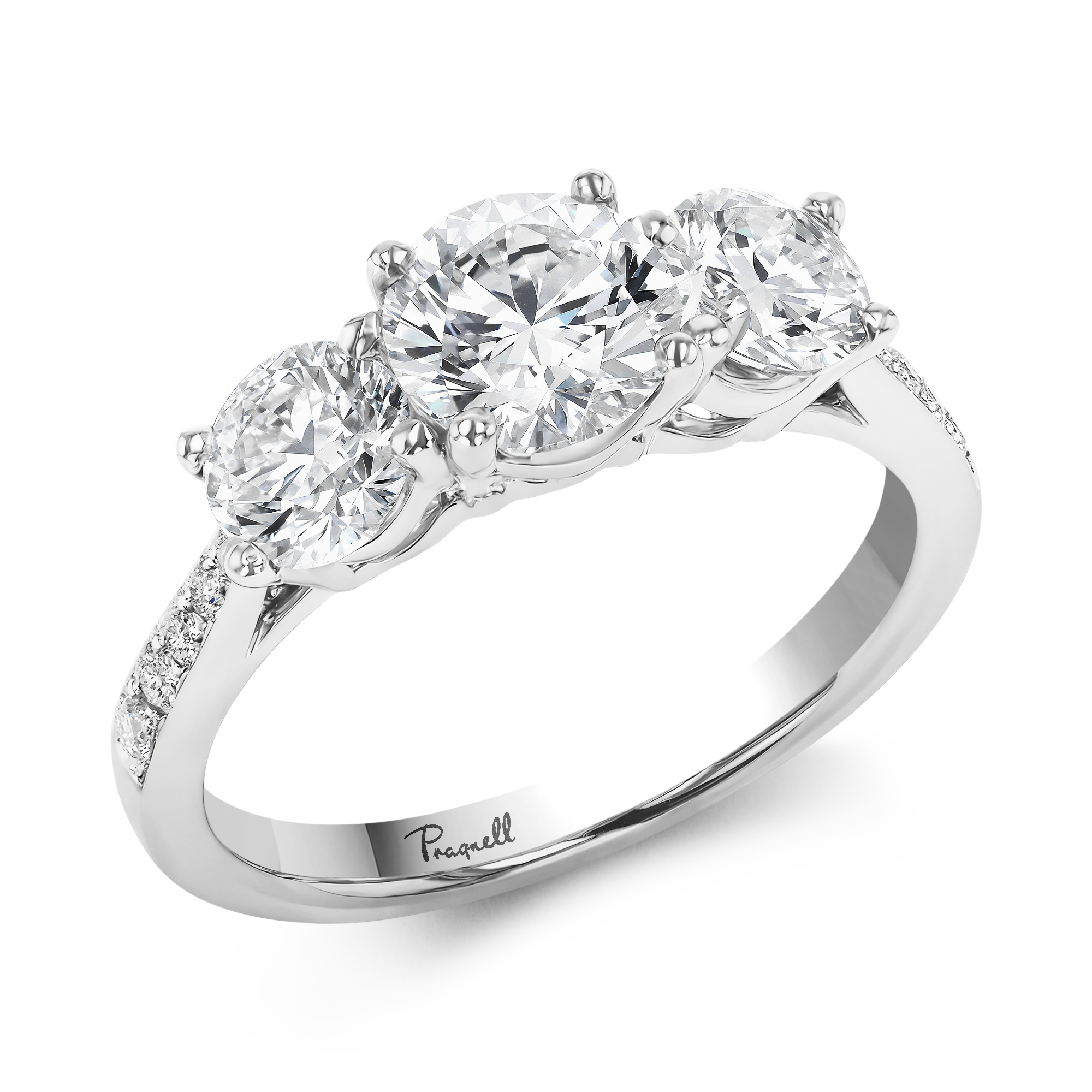 Duchess 2.00ct Diamond Three Stone Ring Brilliant cut, Claw set_1