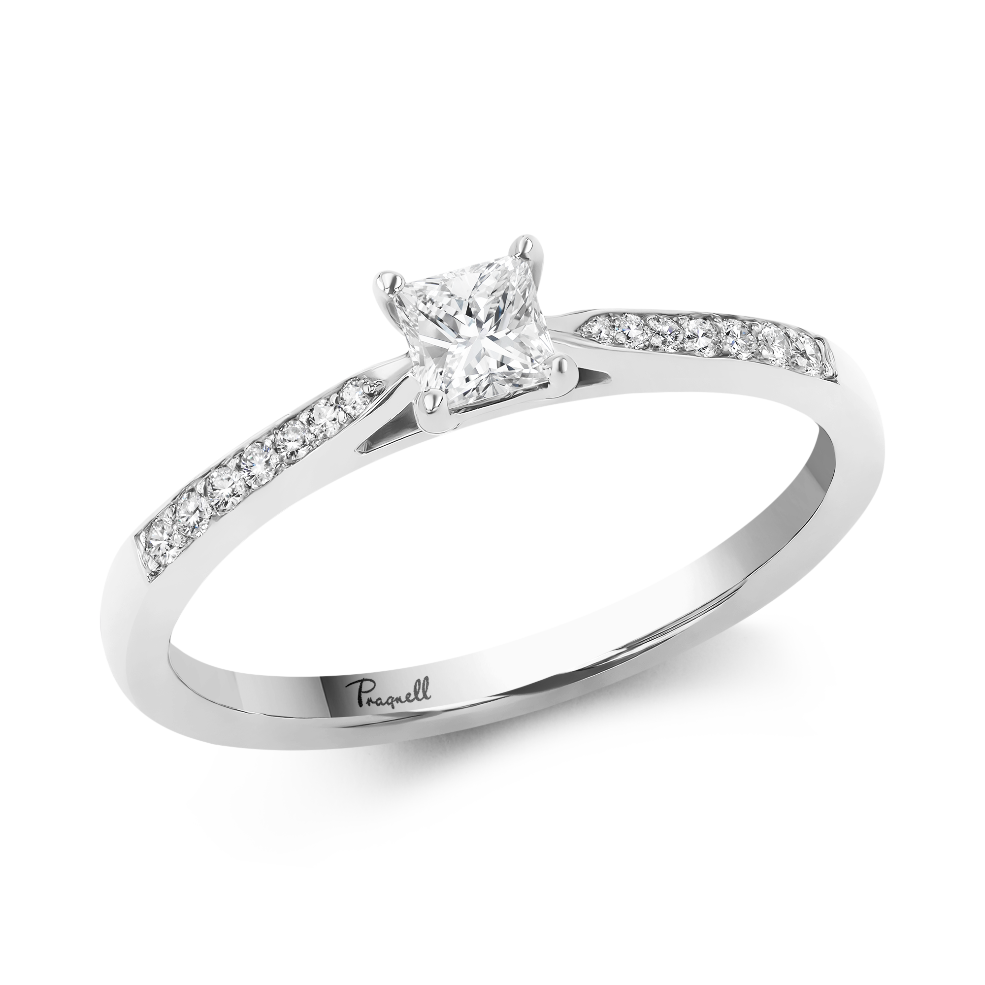 Duchess 0.22ct Diamond Solitaire Ring Princess Cut, Claw Set_1