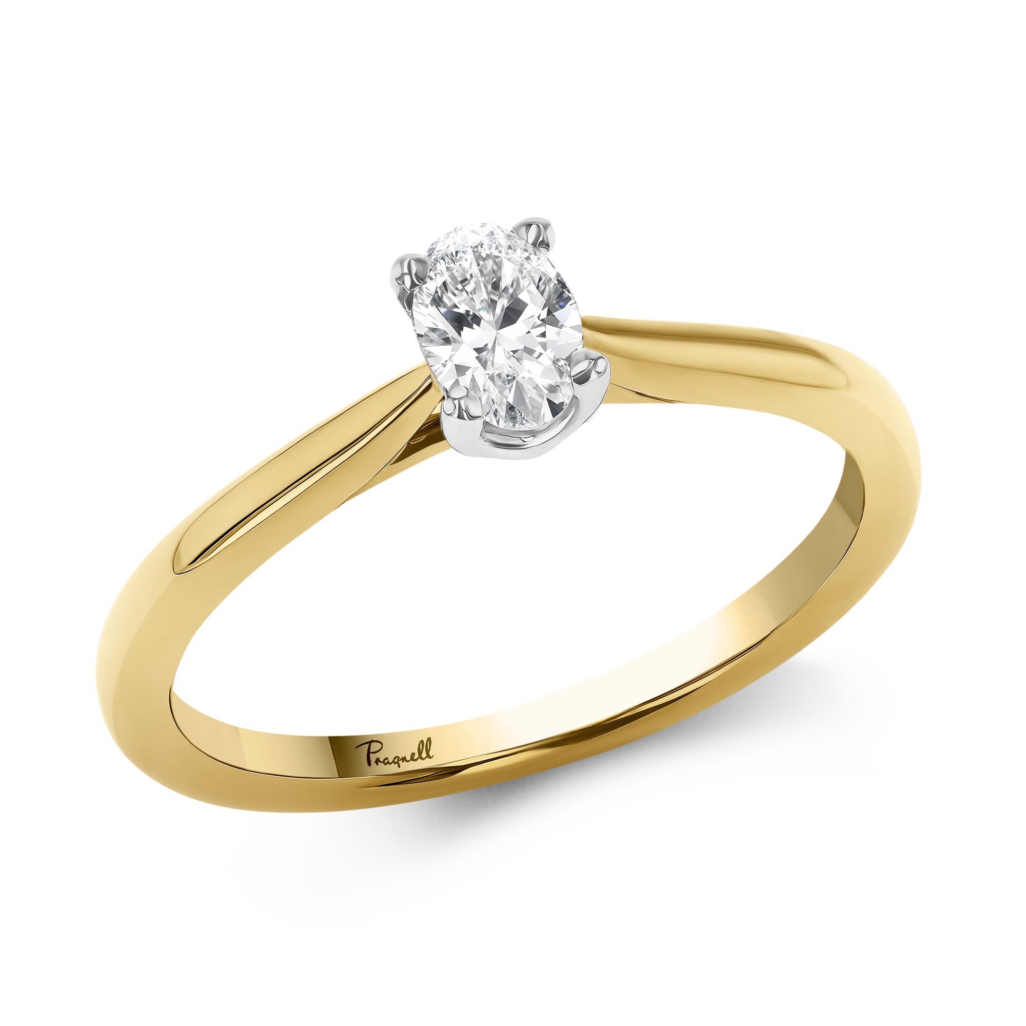 Gaia 0.33ct Oval Diamond Solitaire Ring Oval Cut, Claw Set_1