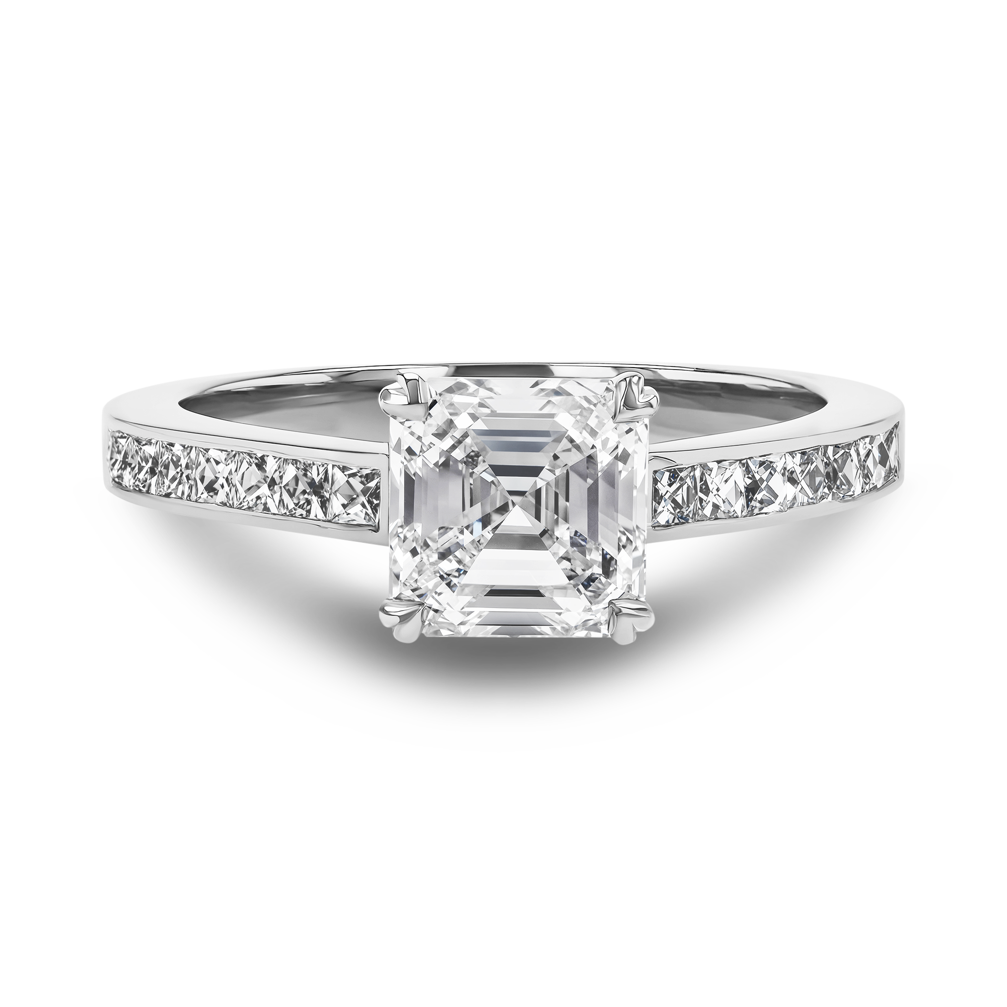 Gatsby 1.50ct Diamond Solitaire Ring Asscher Cut, Claw Set_2