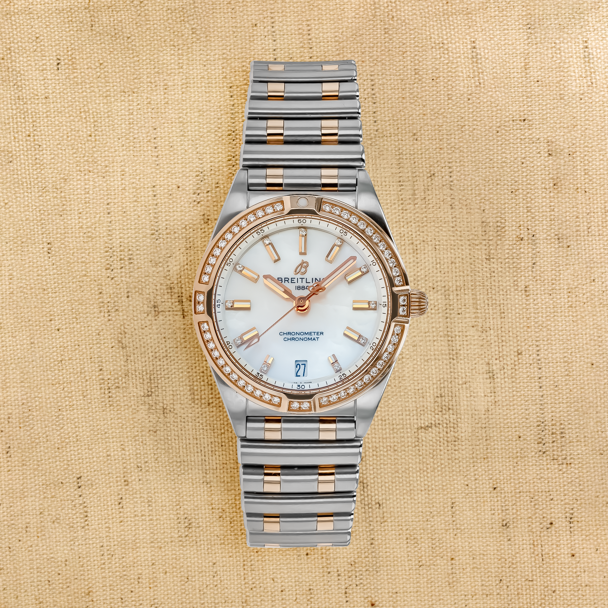 Breitling Chronomat 32 32mm, Mother of Pearl Dial, Diamond Numeral_1