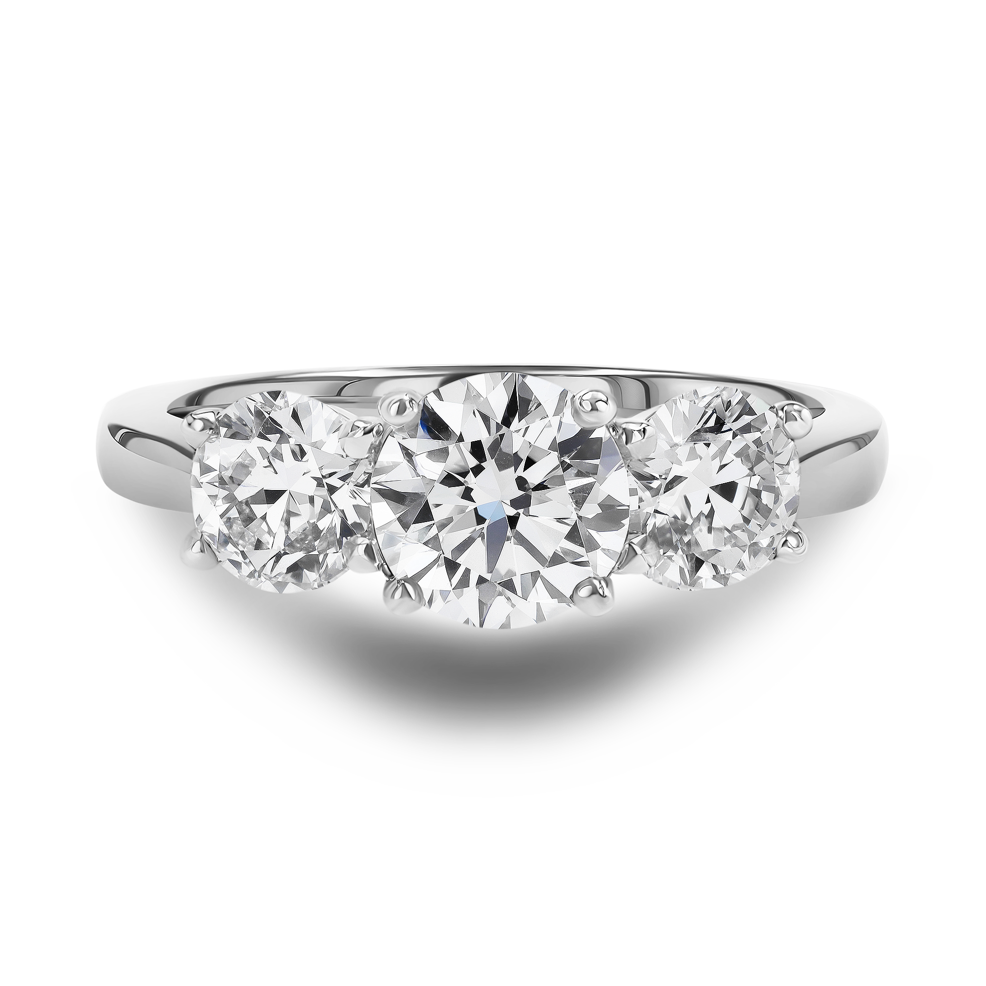 2.00CT Diamond Three-Stone Ring Brilliant Cut, Three-Stone_2