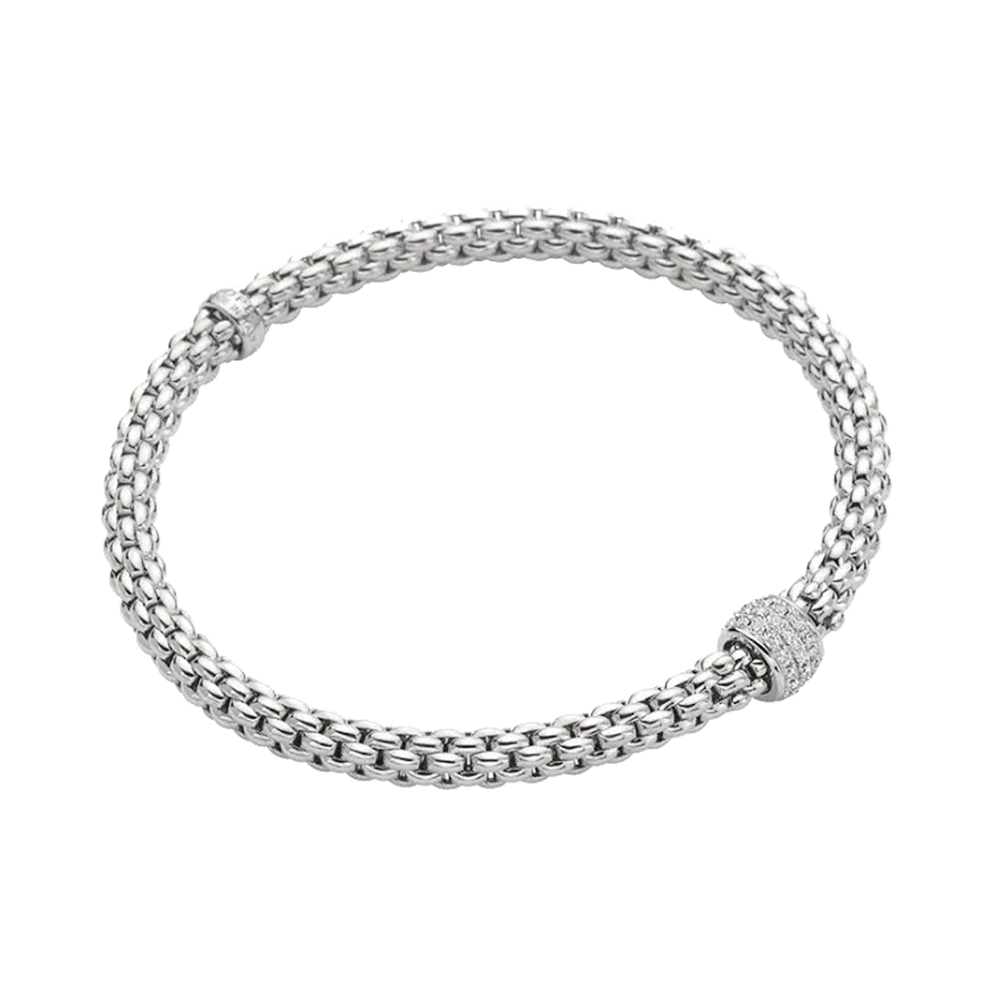 Fope Flex-it Solo 0.29ct Diamond Bracelet Brilliant Cut, Grain Set_1