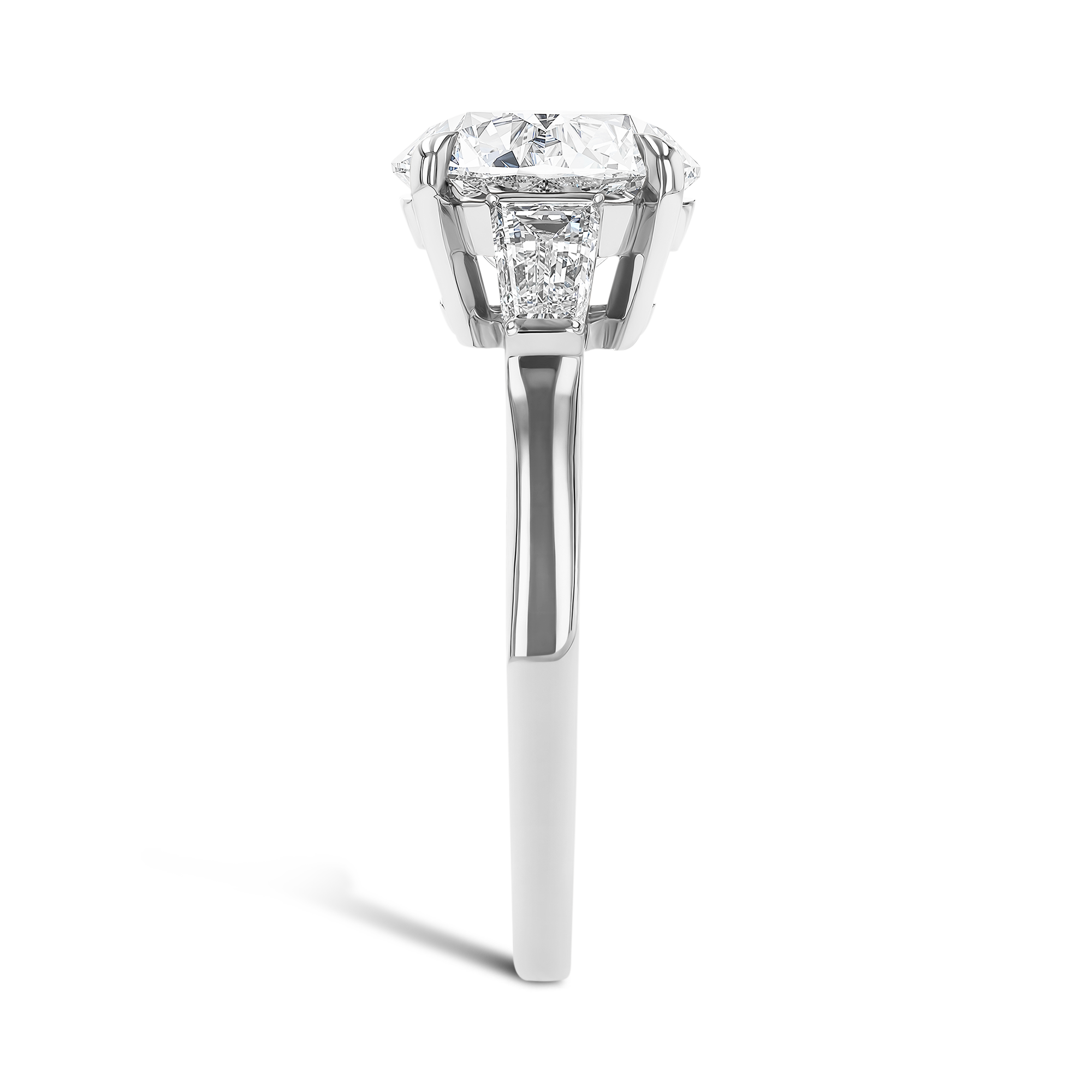 Regency 3.01ct Brilliant Cut Diamond Ring Brilliant & Tapered Baguette Cut, Claw Set_4